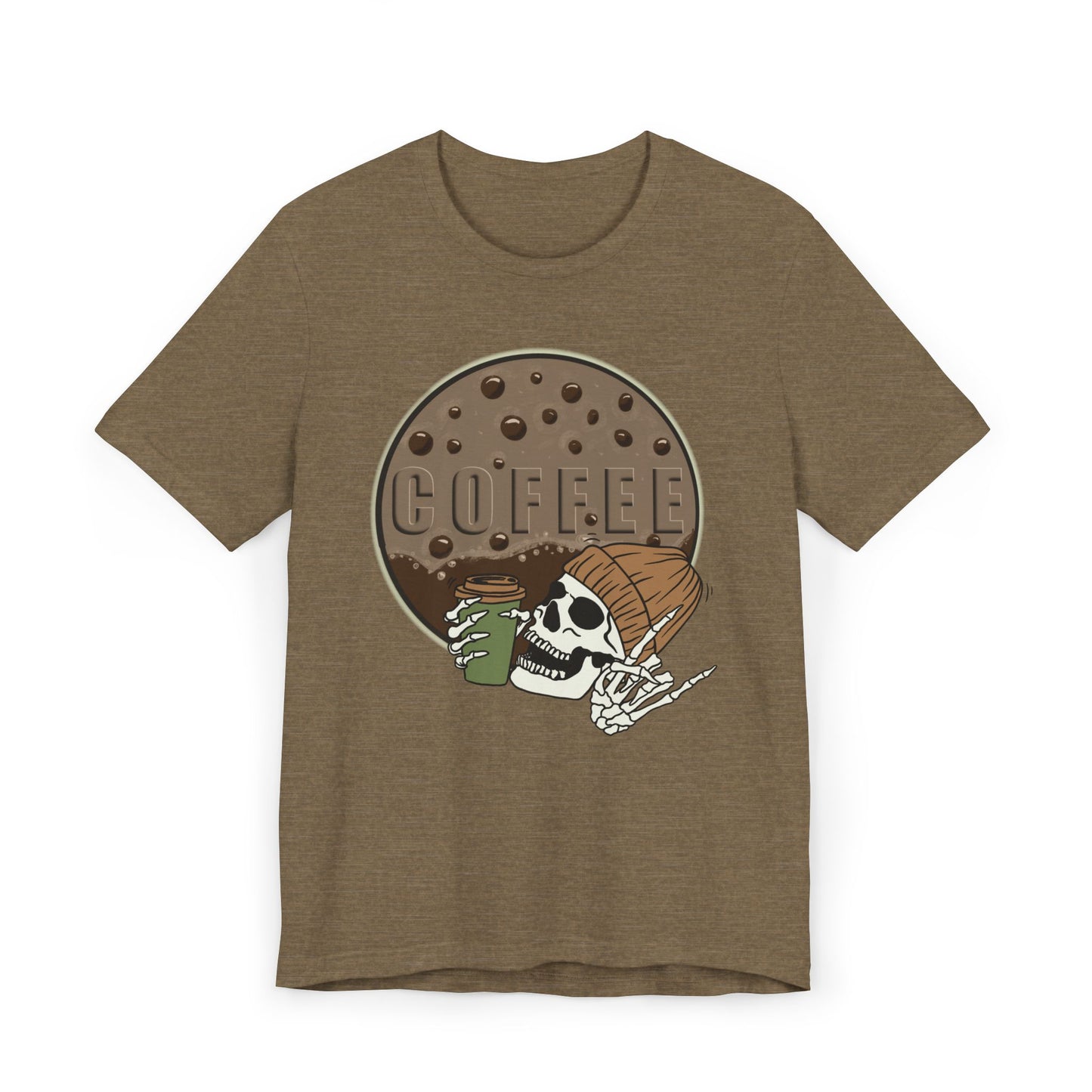Coffee Skeleton T-Shirt – Cool Skull Graphic Tee for Coffee Lovers (USA Only)