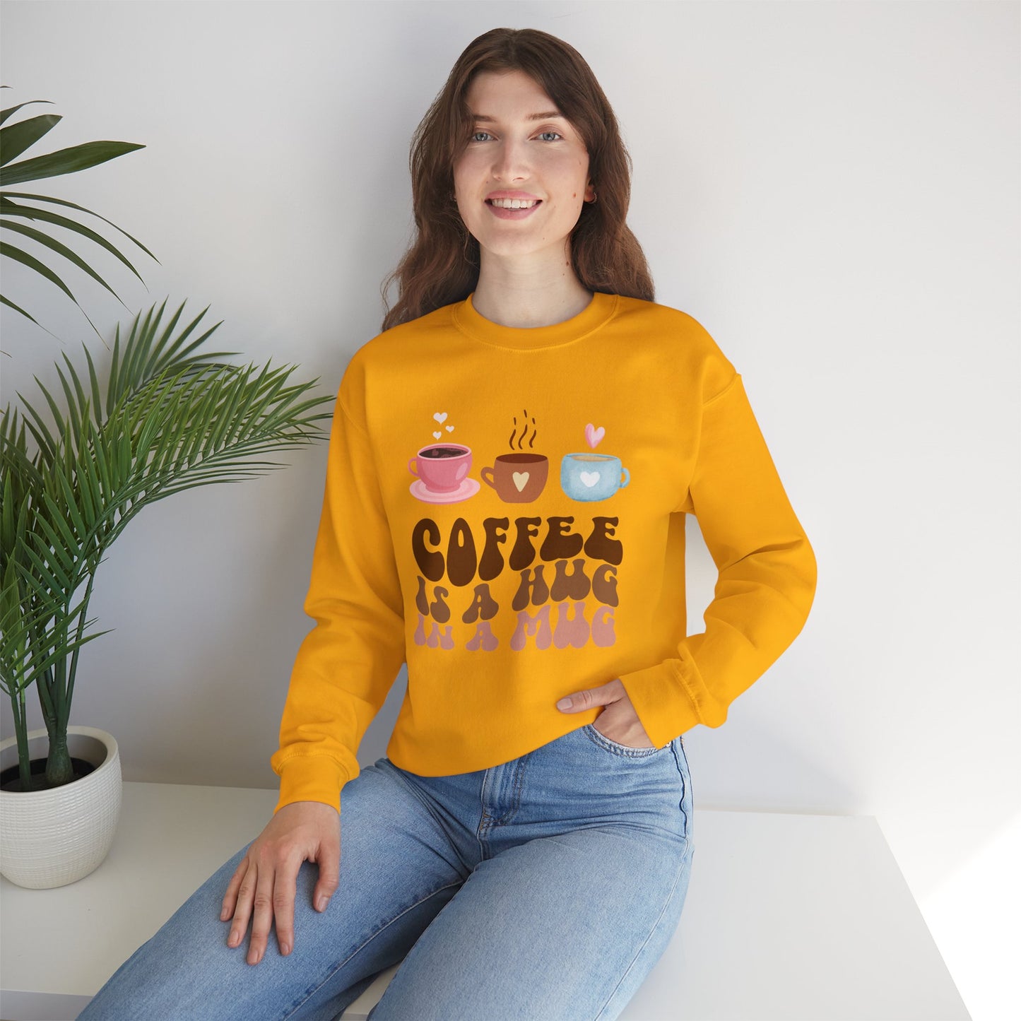 ☕ Coffee Is a Hug in a Mug Sweatshirt USA | Cozy Unisex Sweater
