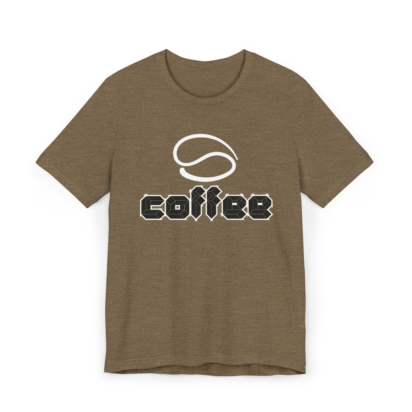 Geometric Coffee Logo T-Shirt – Modern Coffee Bean Graphic Tee for Coffee Lovers (USA Only)