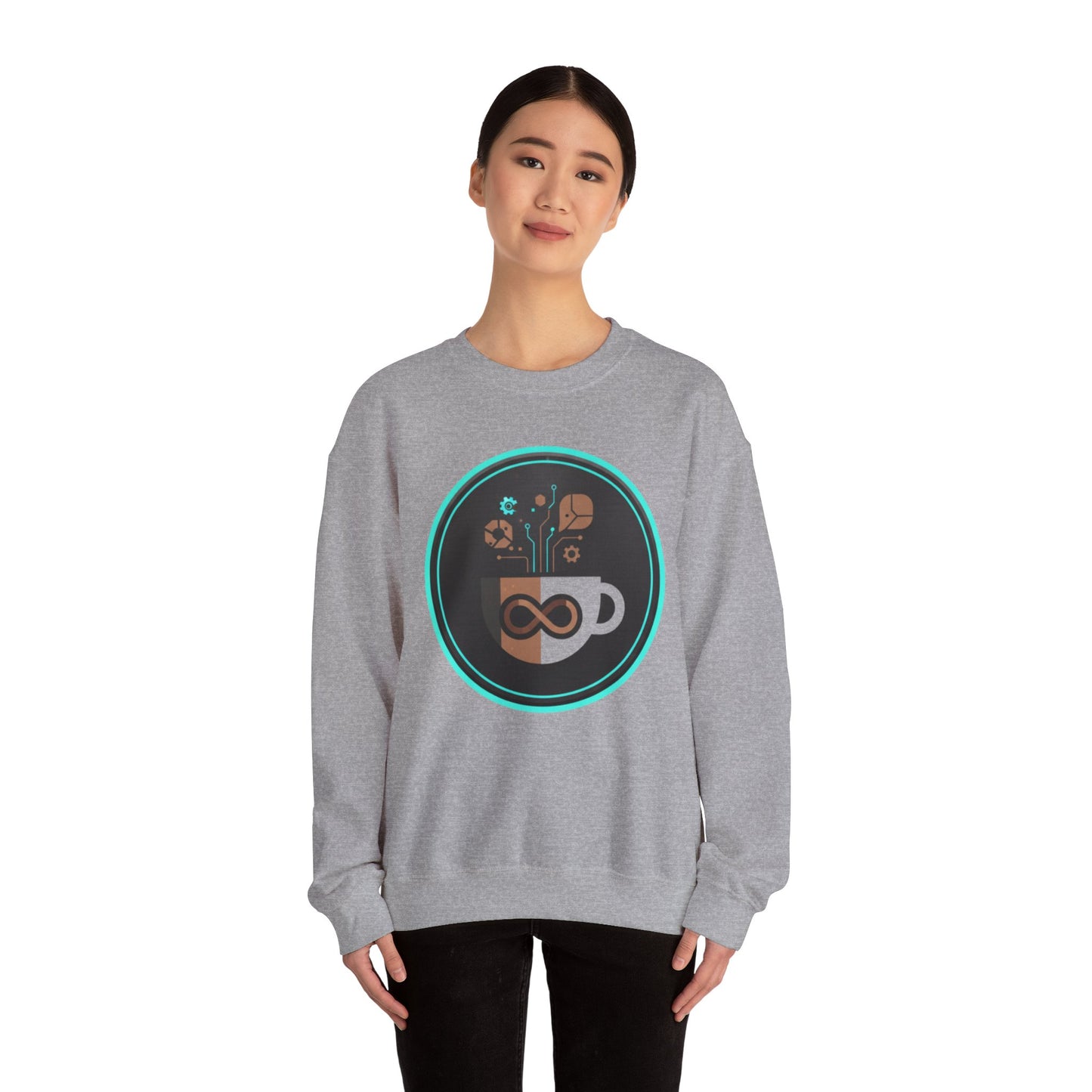 ♻️☕ Eco-Tech Coffee Infinity Sweatshirt USA | Sustainable Unisex Coffee Sweater
