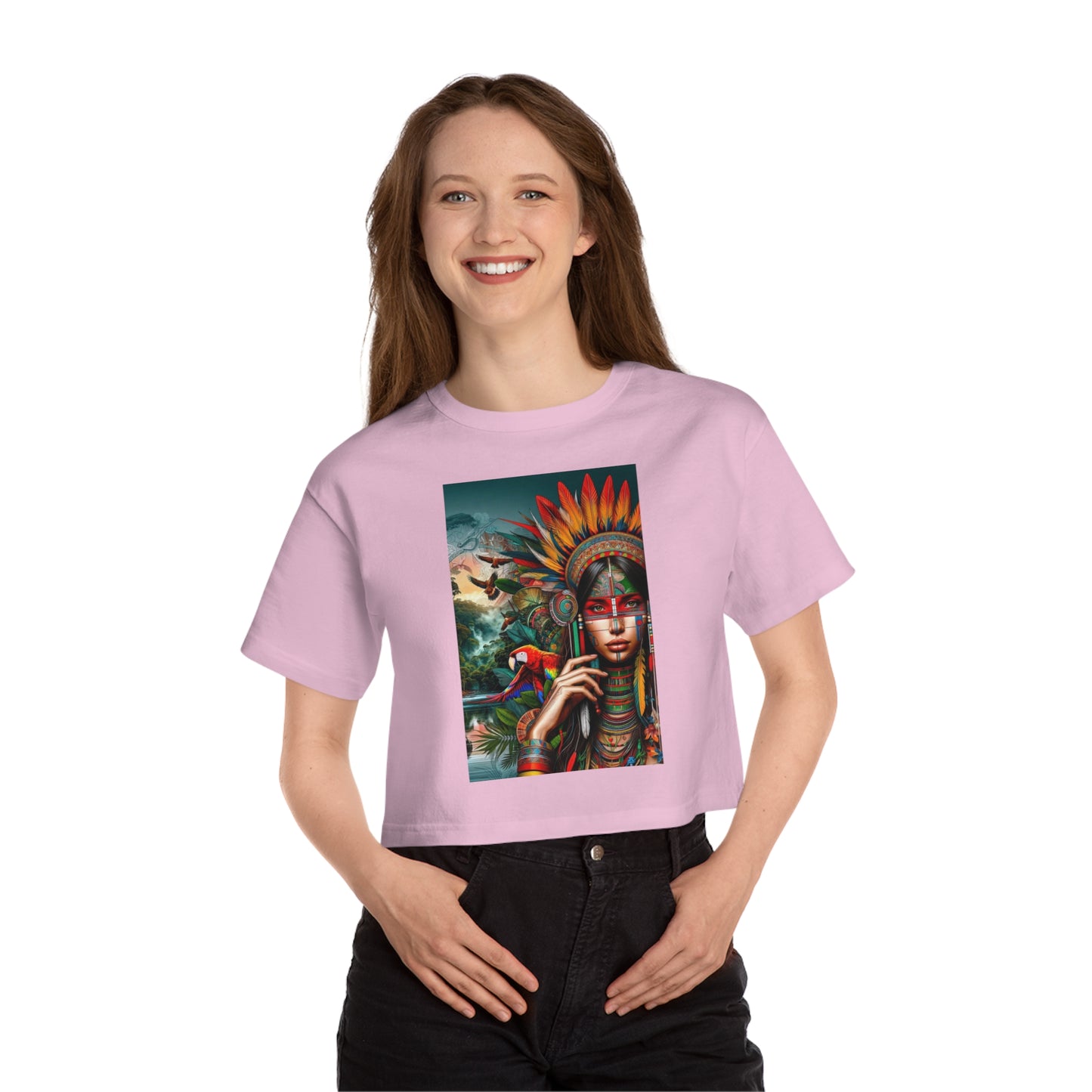 Champion Peruvian Cropped T-Shirt "Ashaninka Girl"