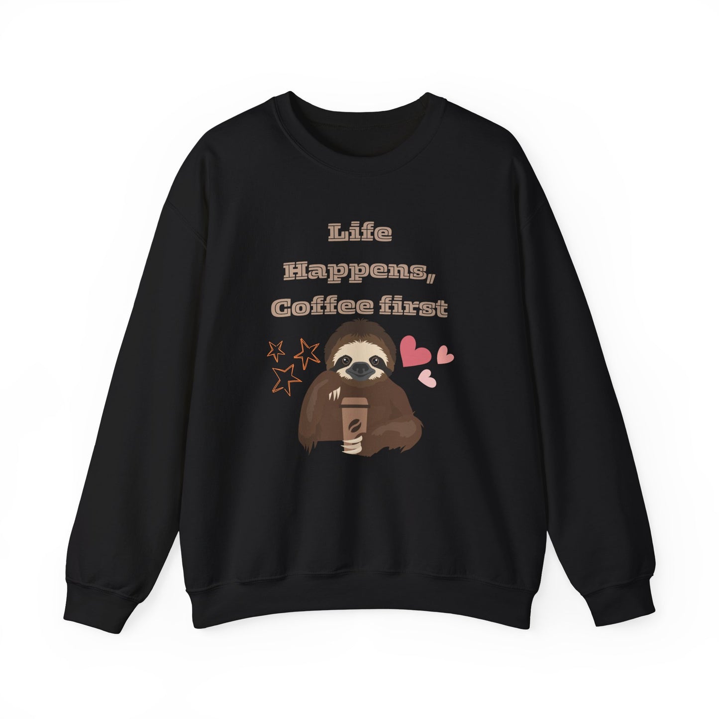 🦥☕ Sloth Coffee Sweatshirt USA | Life Happens Coffee First Sweater