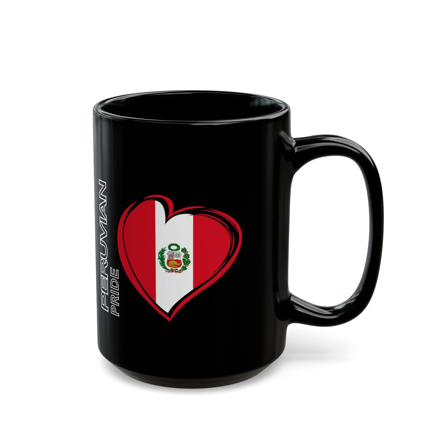 Best Peruvian Coffee Black Mug (11oz, 15oz) "Peru Flag"