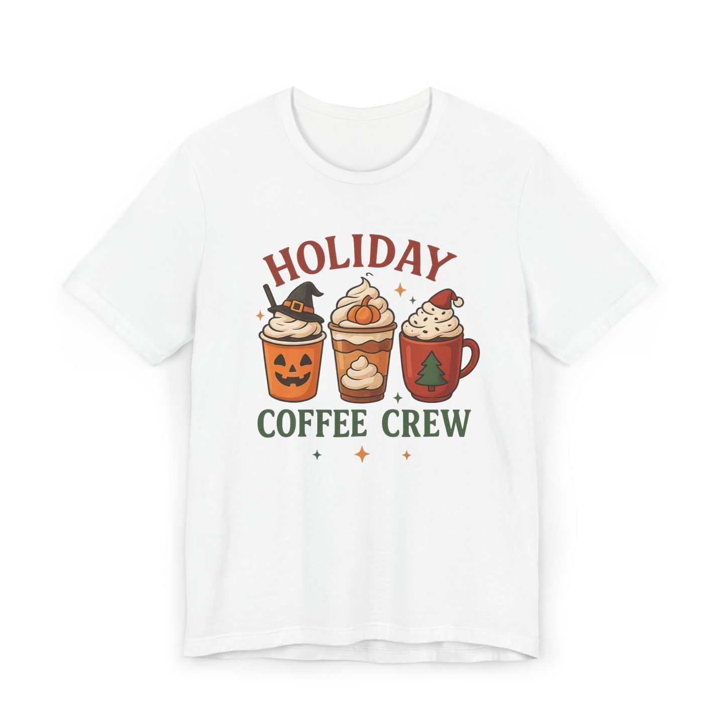 πππ Holiday Coffee Crew Unisex T-Shirt USA | Seasonal Coffee Tee