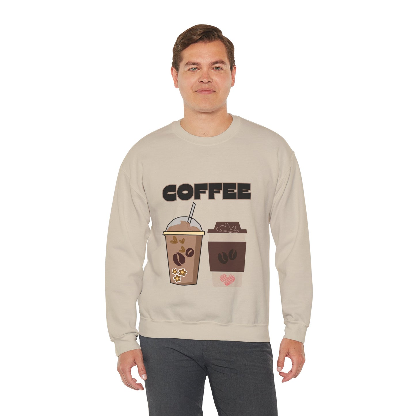 ☕ Coffee Cups Sweatshirt USA | Cozy Unisex Coffee Lover Sweater