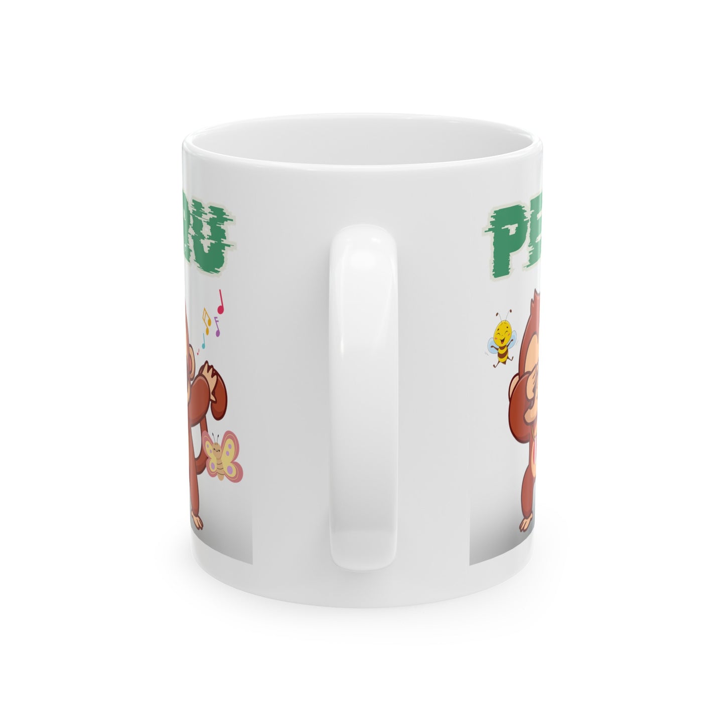 Best Peruvian Ceramic Coffee Mug, (11oz, 15oz) "Peruvian Jungle Party"