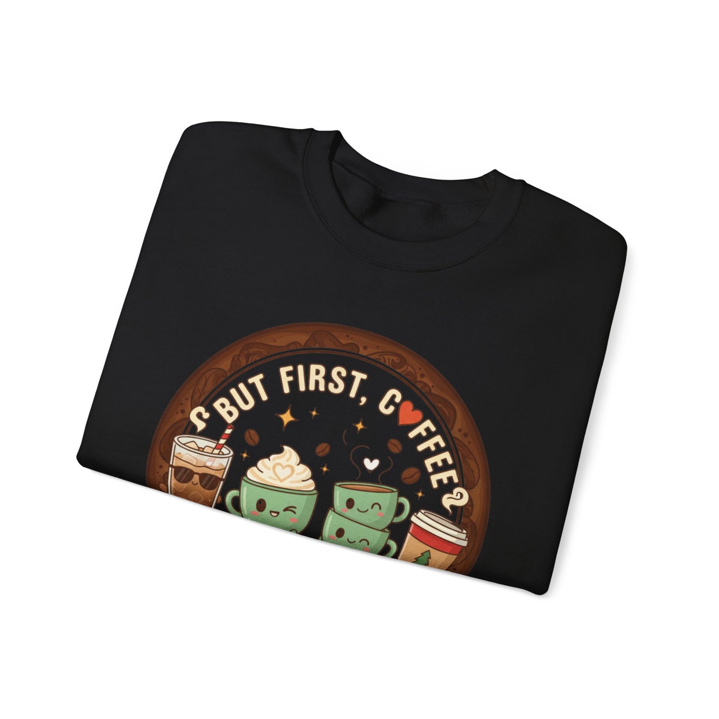 ☕❤️ But First, Coffee Mug Life Sweatshirt USA | Cozy Unisex Coffee Sweater