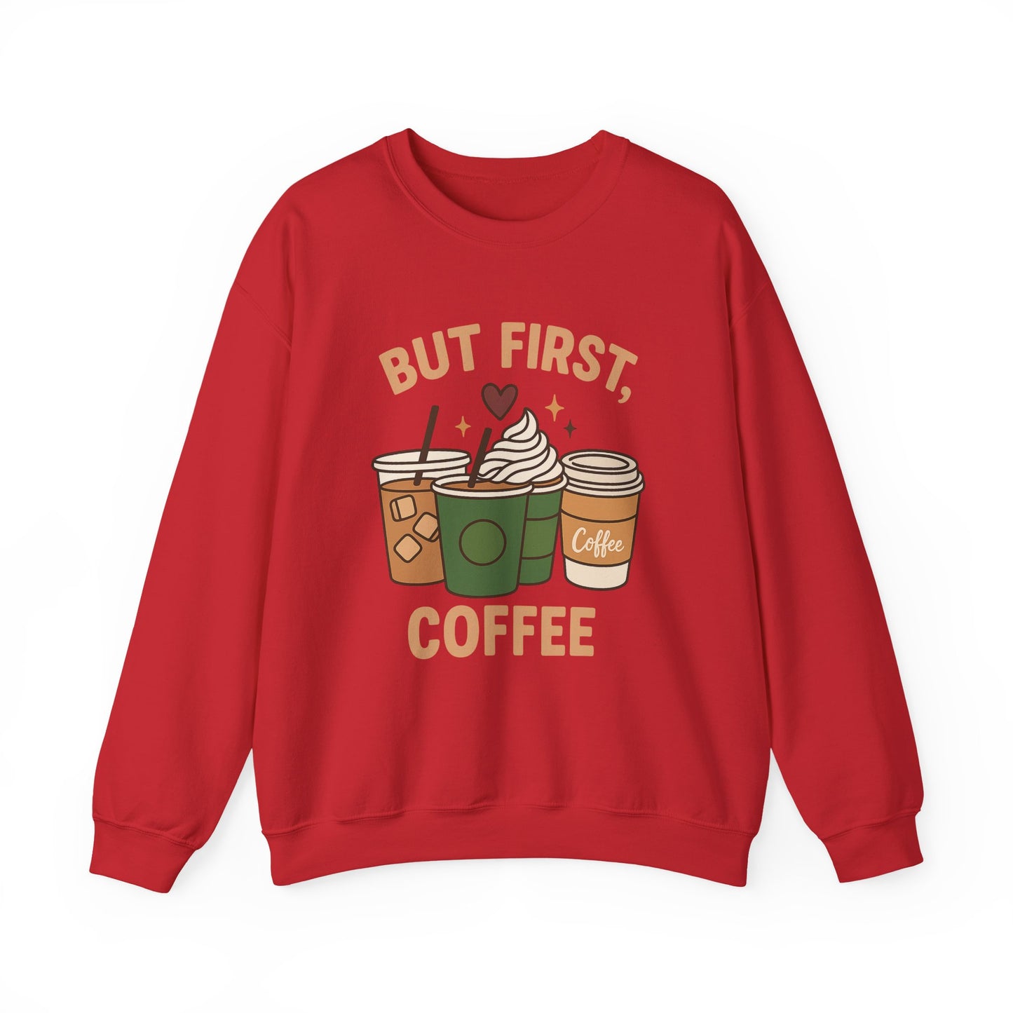 ☕❤️ But First, Coffee Sweatshirt USA | Unisex Coffee Lovers Sweater