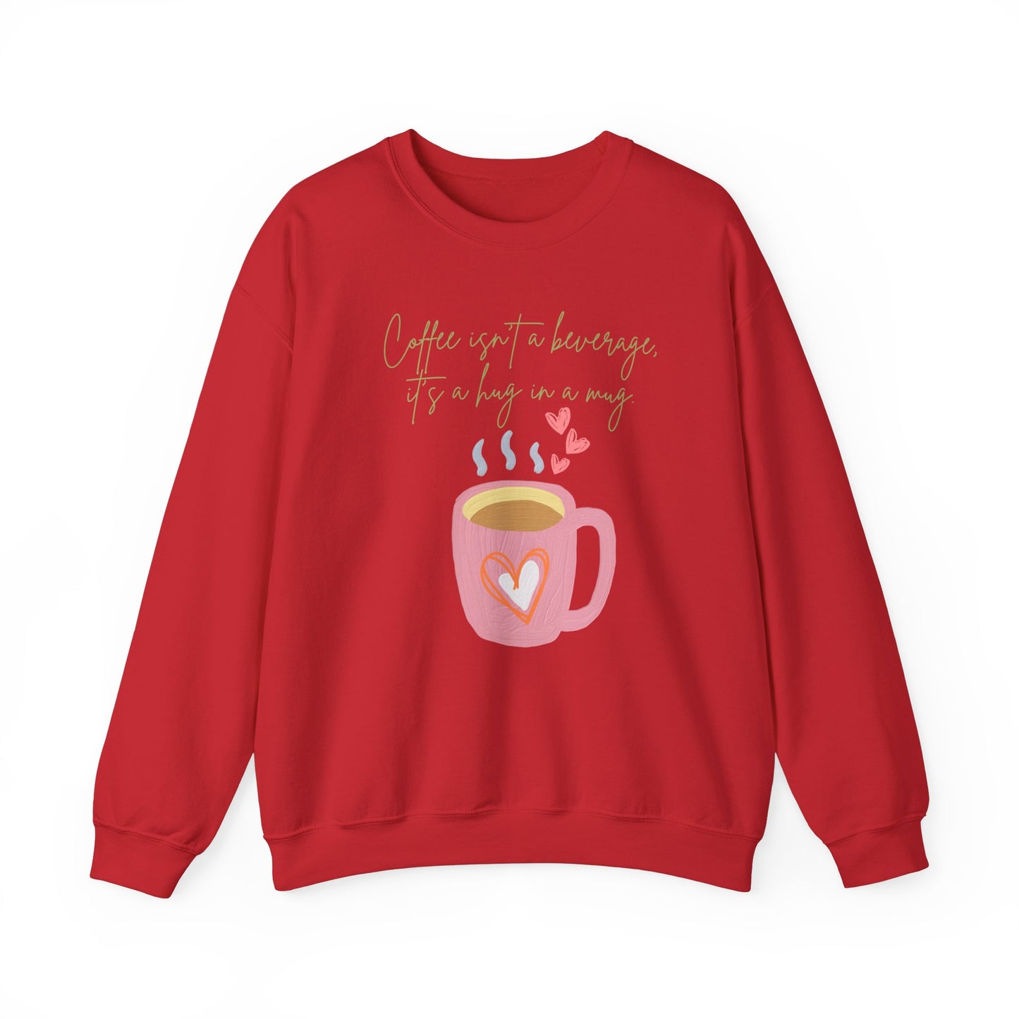☕ Coffee Hug in a Mug Sweatshirt USA | Cozy Unisex Sweater for Coffee Lovers