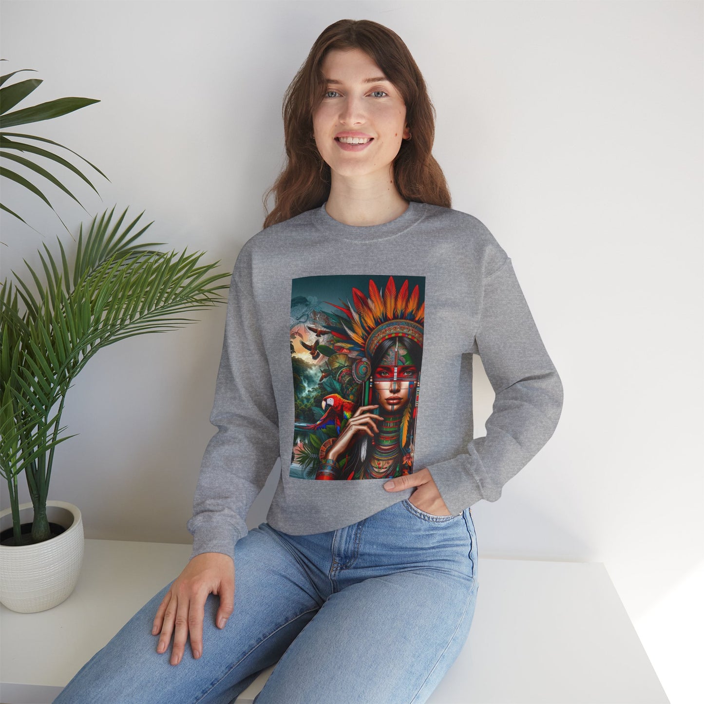 Best Unisex Sweatshirt Peruvian Inspired Ashaninka Girl
