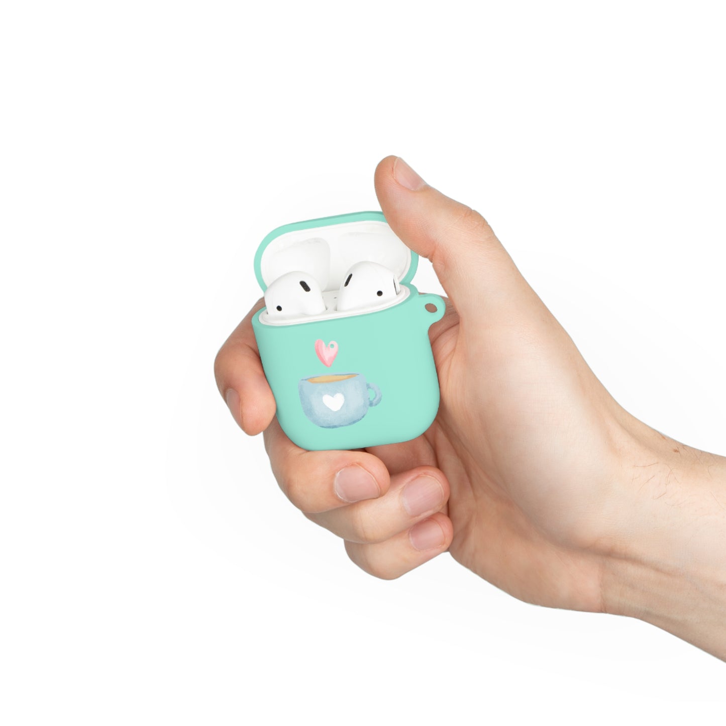 Best Coffee AirPods and AirPods Pro Case Cover "Coffee Mugs Heart"