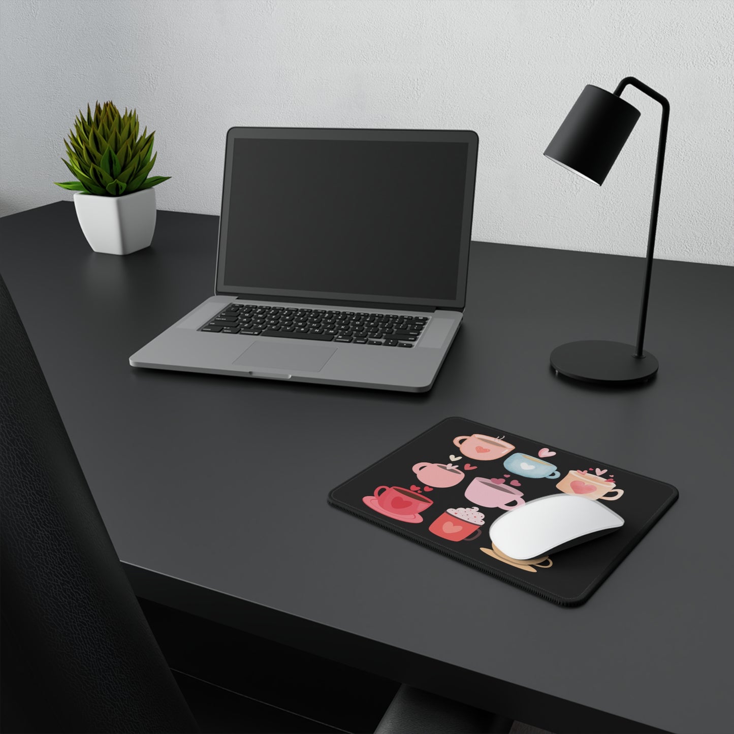 Best Coffee Non-Slip Mouse Pad "Coffee Mugs Heart"