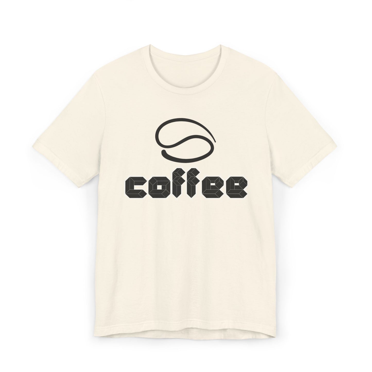 Geometric Coffee Logo T-Shirt – Modern Coffee Bean Graphic Tee for Coffee Lovers (USA Only)