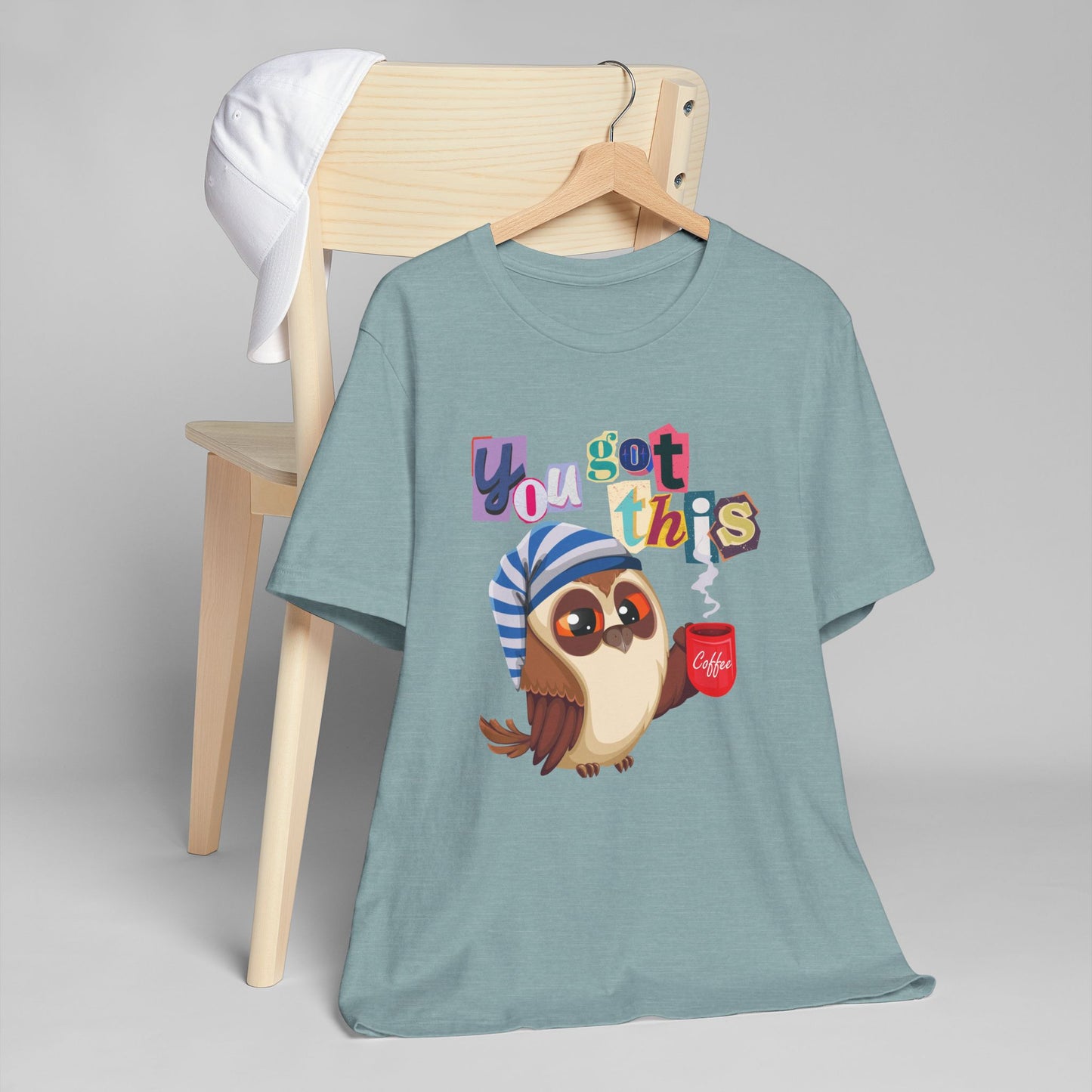 You Got This Coffee Owl T-Shirt – Cute Motivational Graphic Tee for Coffee Lovers (USA Only)