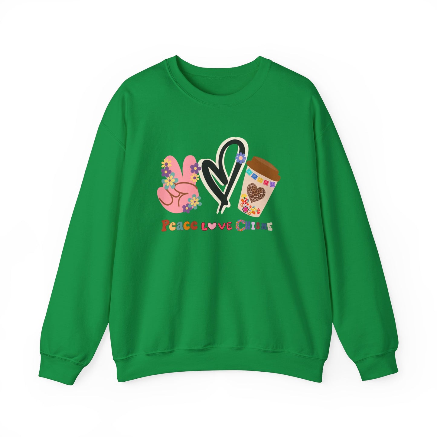 πΈβ Peace Love Chisme Coffee Sweatshirt USA | Funny Unisex Sweater