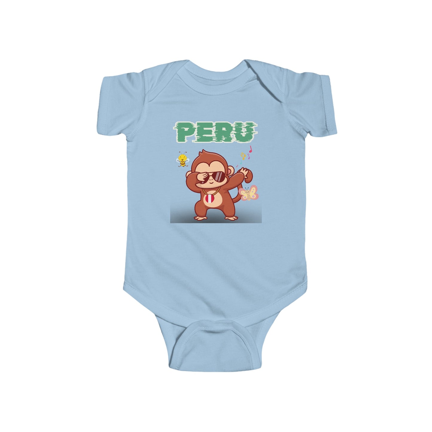 Best Unisex Peruvian Infant Fine Jersey Bodysuit "Peruvian Jungle Party"