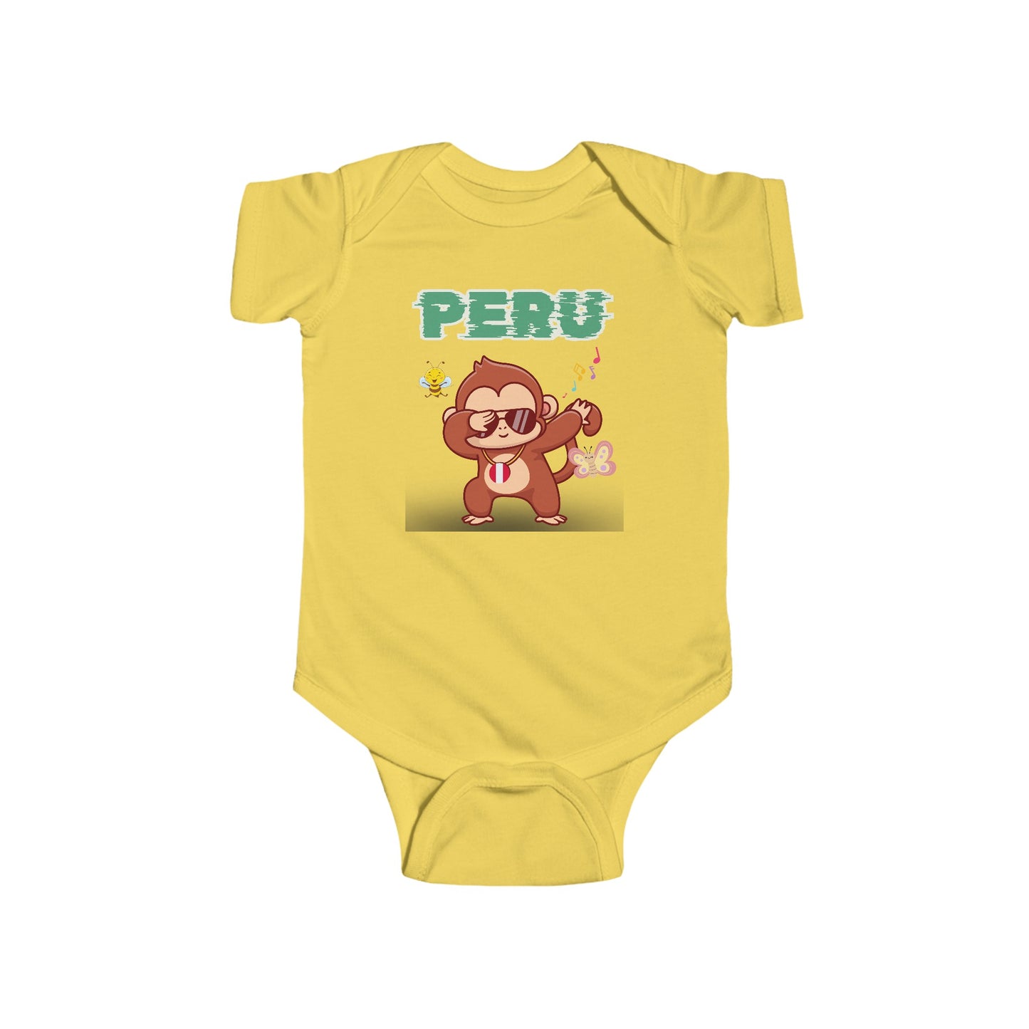 Best Unisex Peruvian Infant Fine Jersey Bodysuit "Peruvian Jungle Party"