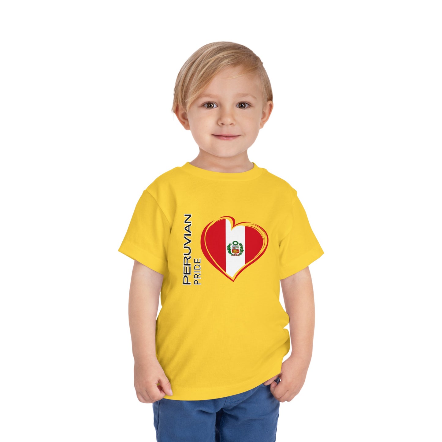 Best PeruvianToddler Short Sleeve Tee "Peruvian Pride Flag"