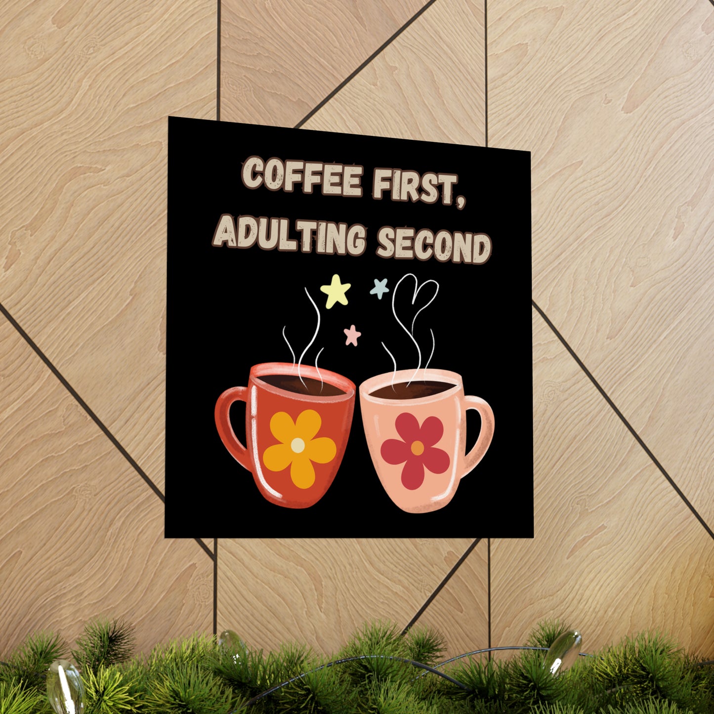 Matte Vertical Posters "Coffee: the most important meal of the day"