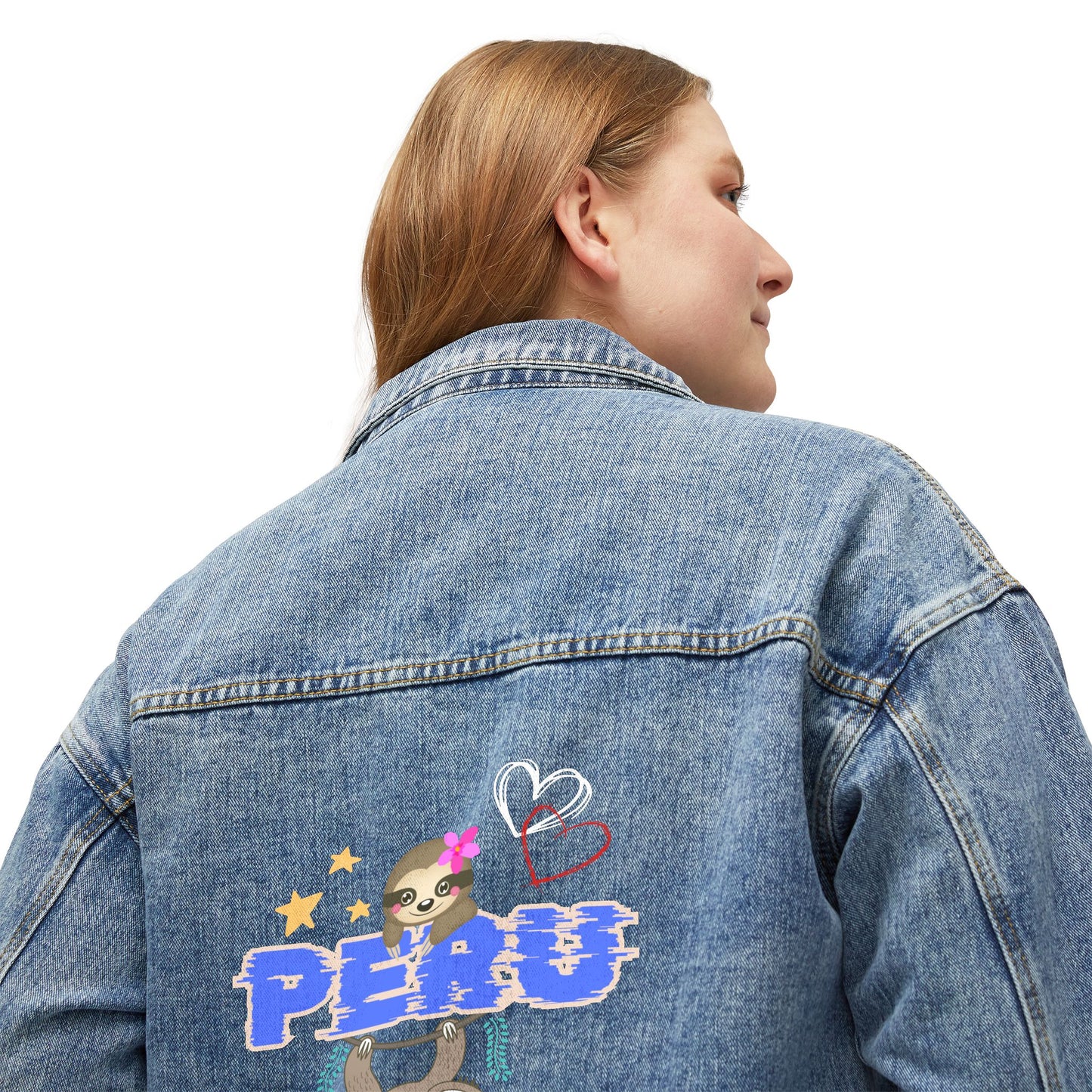 Best Peruvian Women's Denim Jacket "PERU Jungle Love"