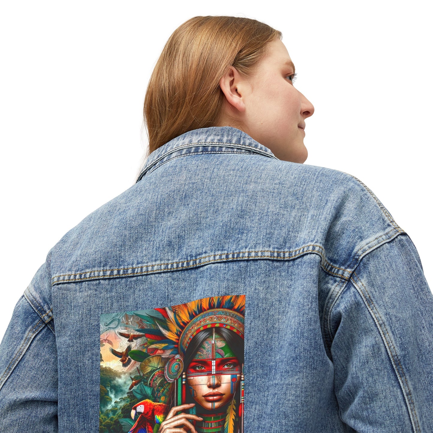 Peruvian Women's Denim Jacket "Ashaninka"