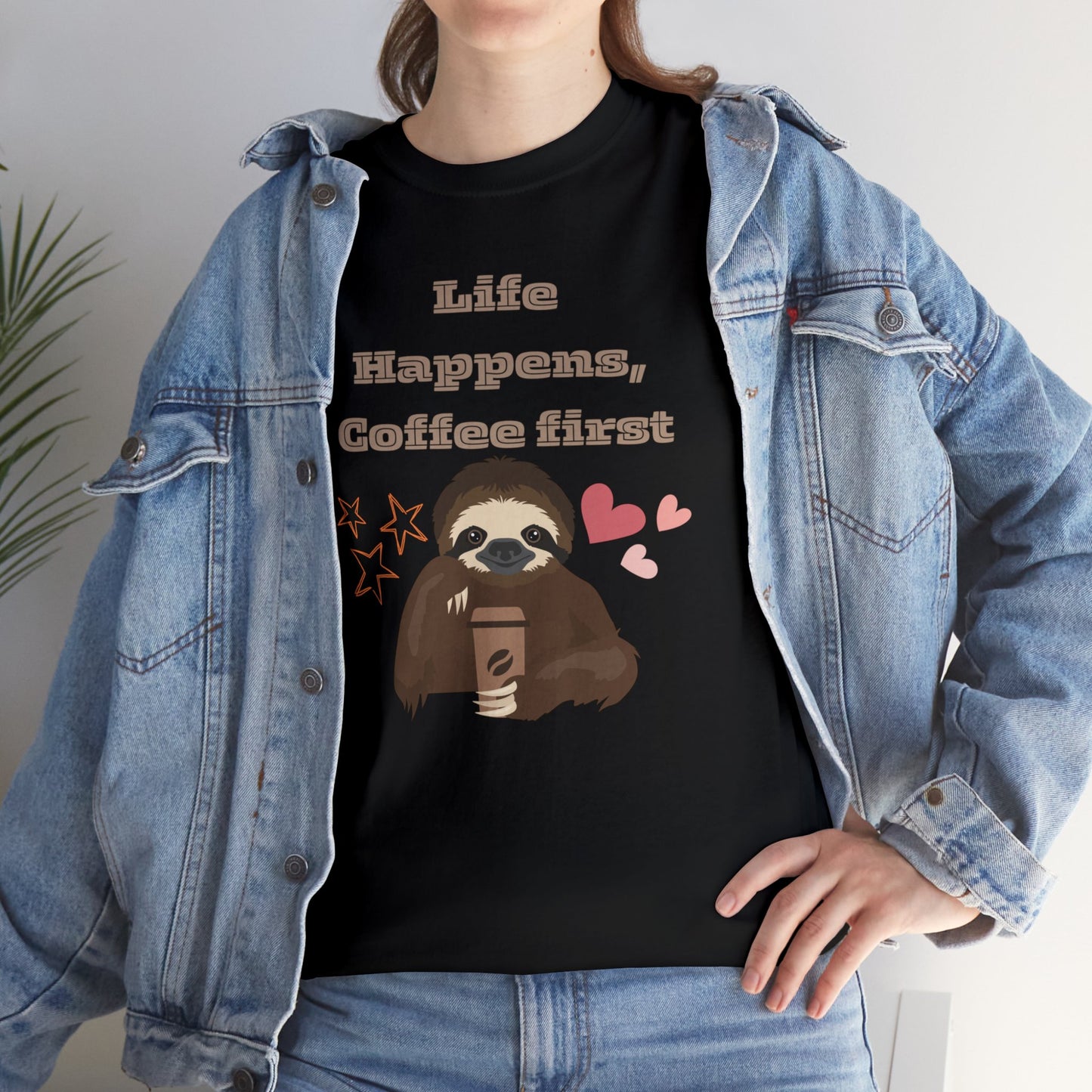 Best Unisex Coffee T-Shirt "Life Happens, Coffee First"