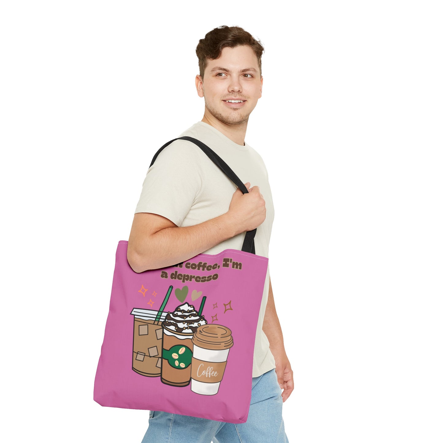Best Coffee Tote Bag "Without coffee, I'm a Depresso"