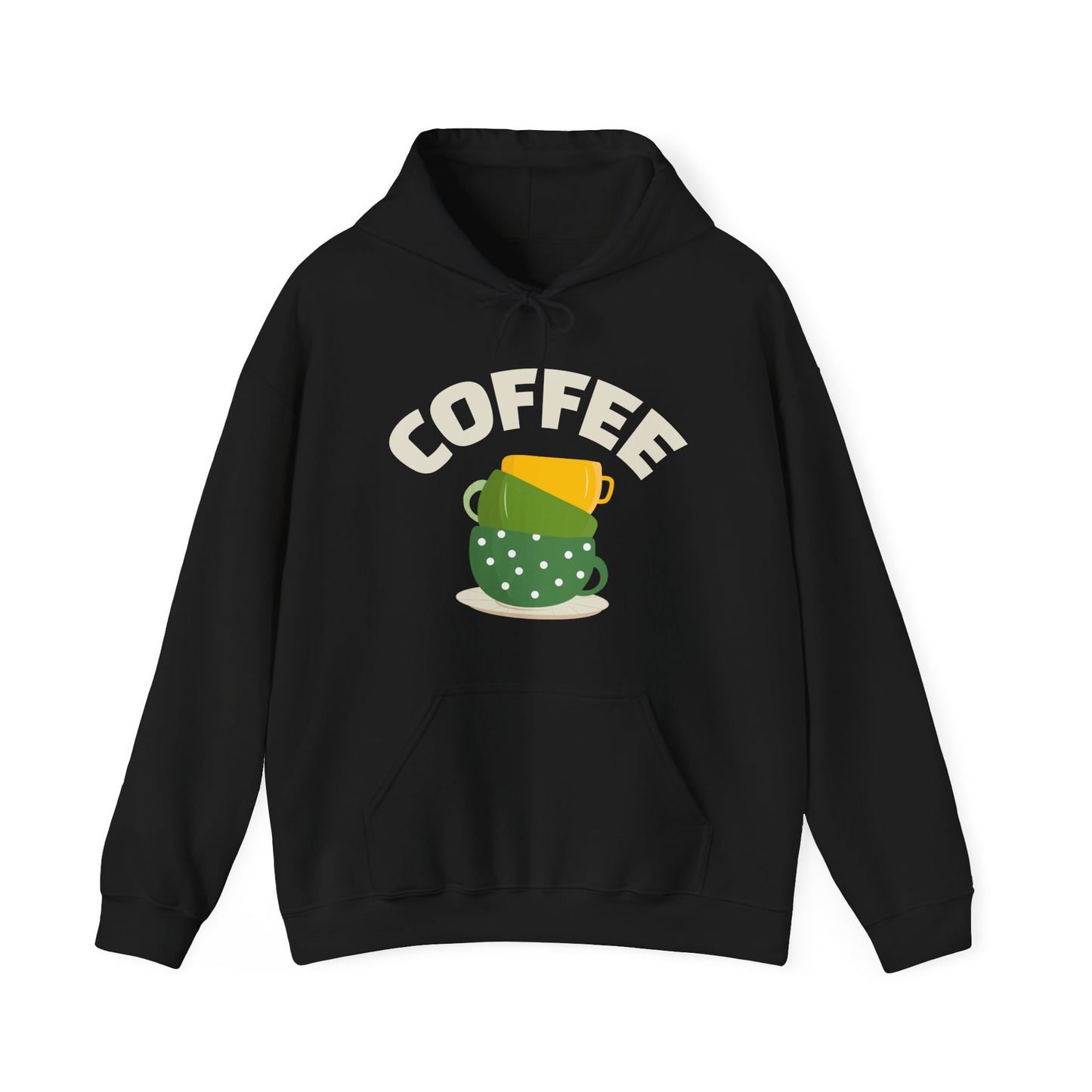 ☕ Stacked Coffee Cups Hoodie USA | Cozy Coffee Lovers Hoodie