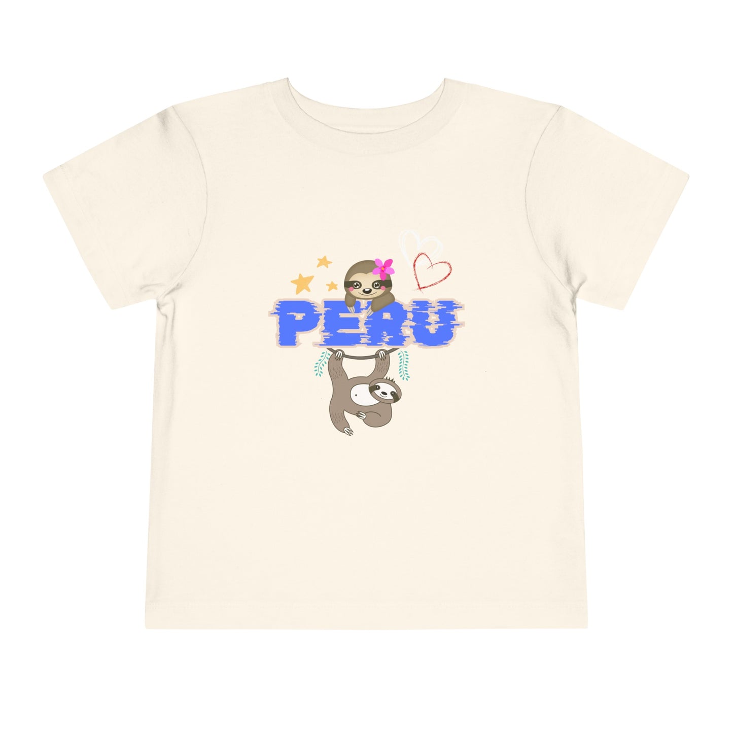Best PeruvianToddler Short Sleeve Tee "Peruvian Jungle Perezozo"