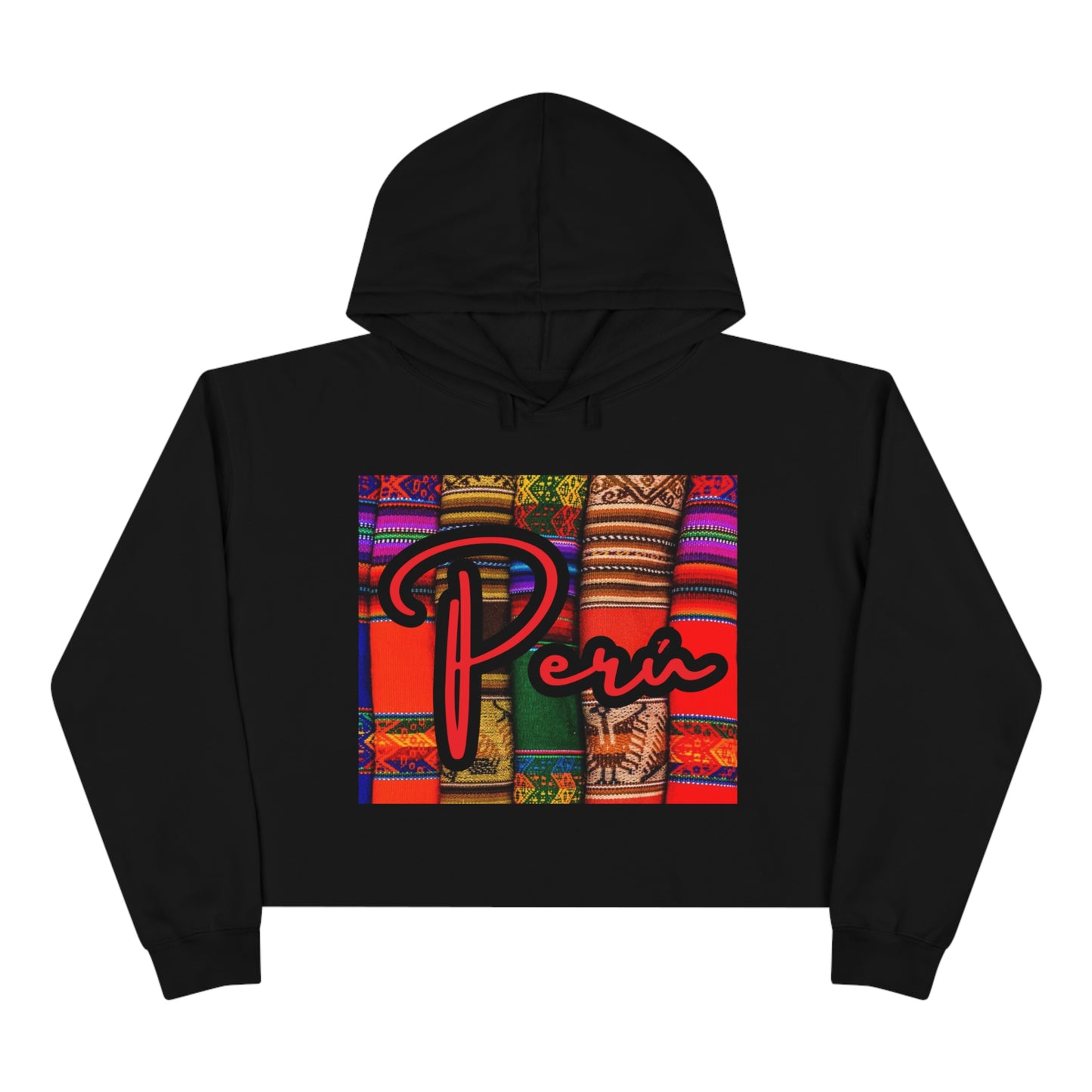 Peruvian Crop Hoodie "Peru Manta