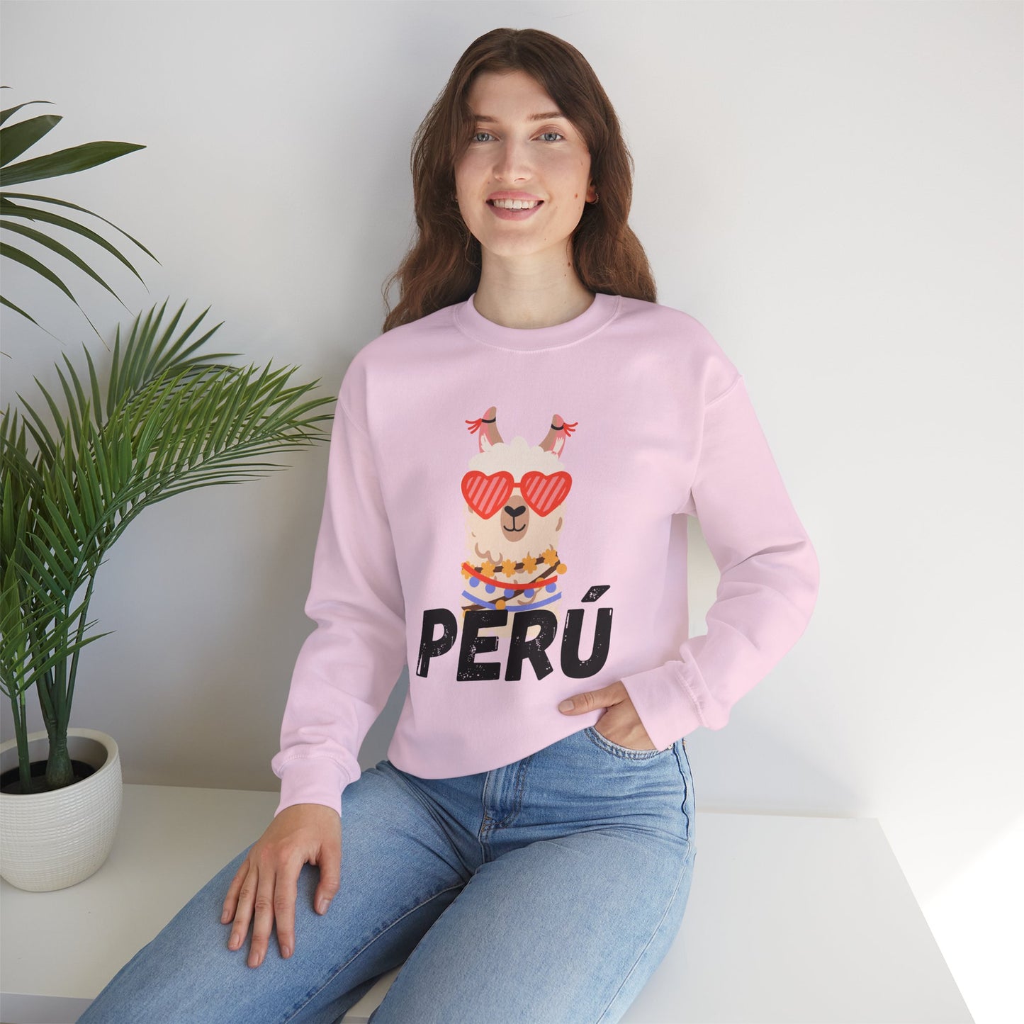 Best Unisex Sweatshirt Peruvian Inspired "Llama Heart"