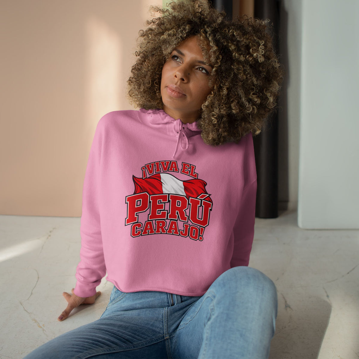Best Viva el Perú Carajo Crop Hoodie - Peru Flag Gift