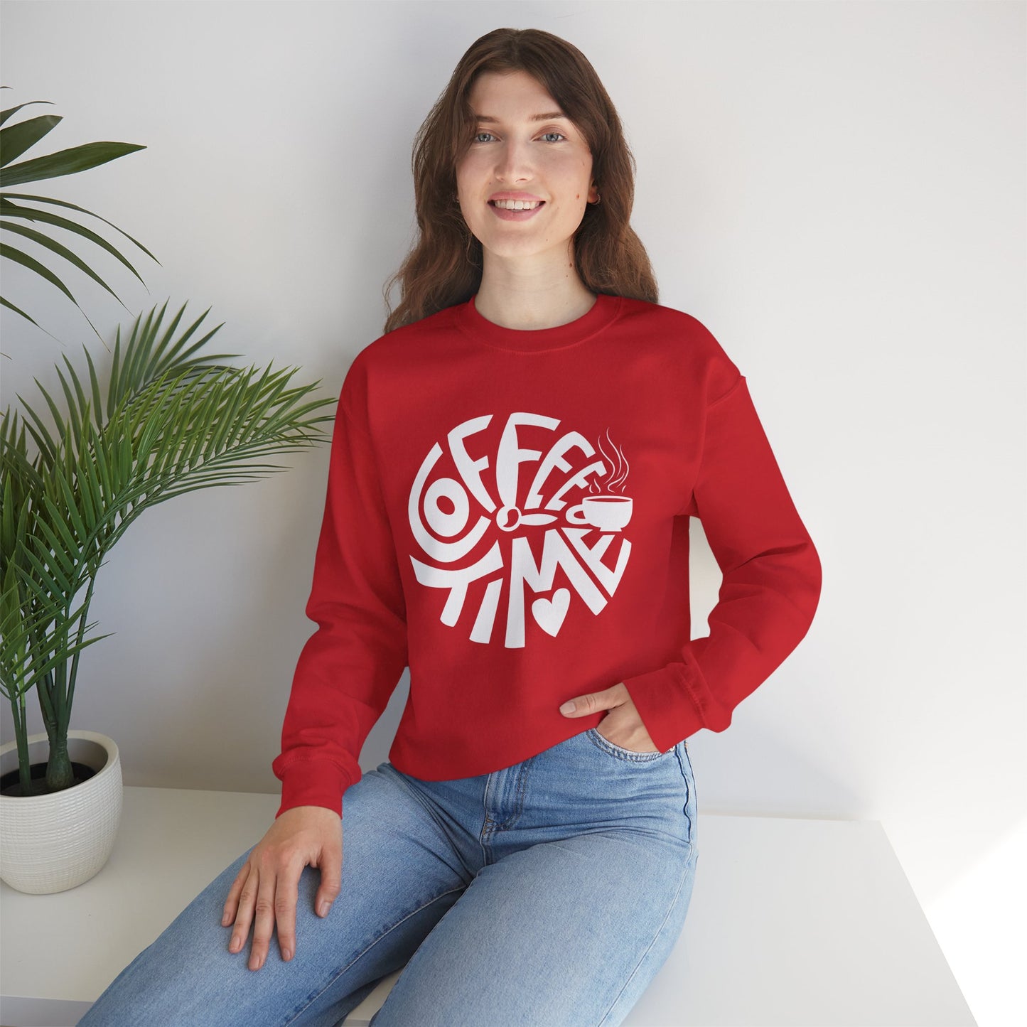 ☕ Coffee Time Sweatshirt USA | Unisex Cozy Sweater