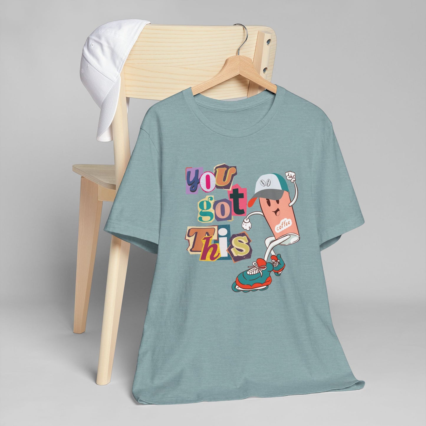 You Got This Coffee Skater T-Shirt – Fun Motivational Graphic Tee for Coffee Lovers (USA Only)