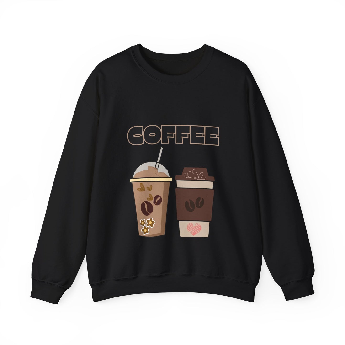 ☕ Coffee Cups Sweatshirt USA | Cozy Unisex Coffee Lover Sweater