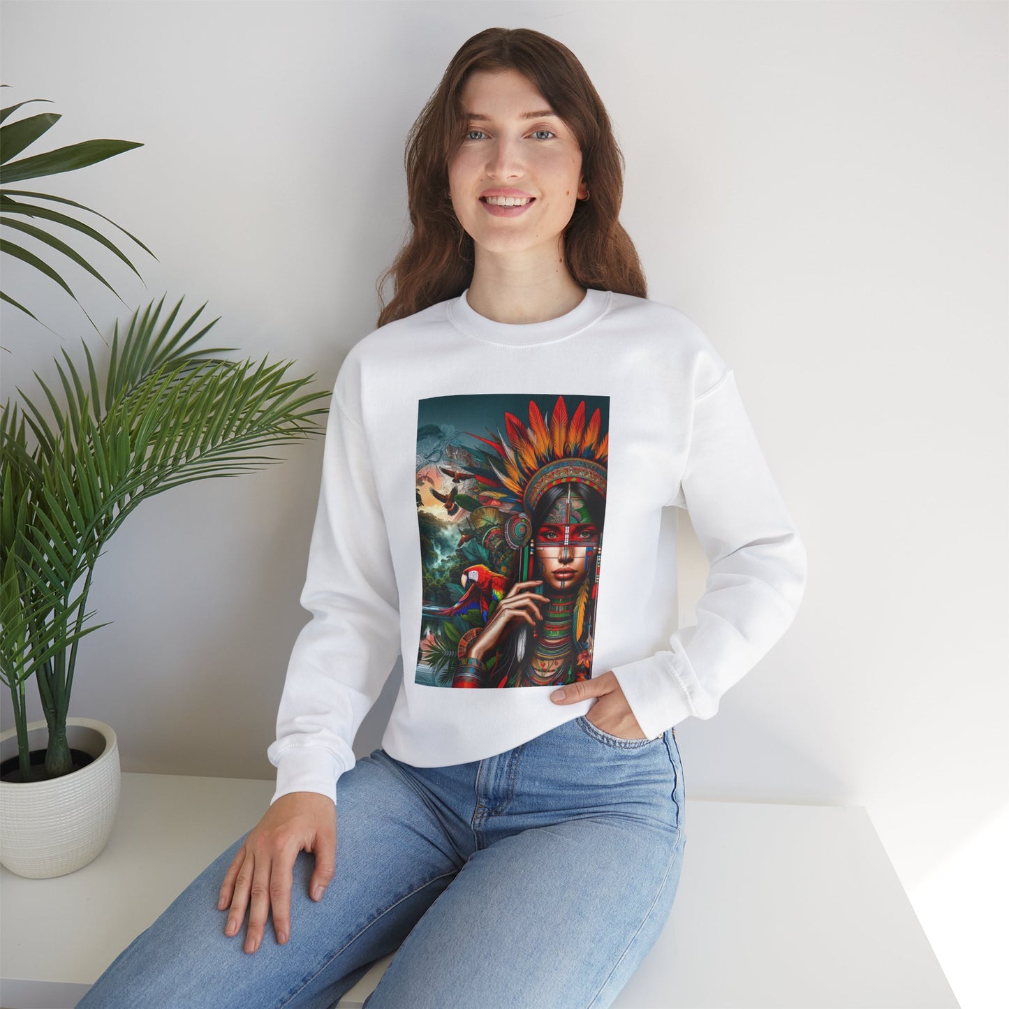 Best Unisex Sweatshirt Peruvian Inspired Ashaninka Girl