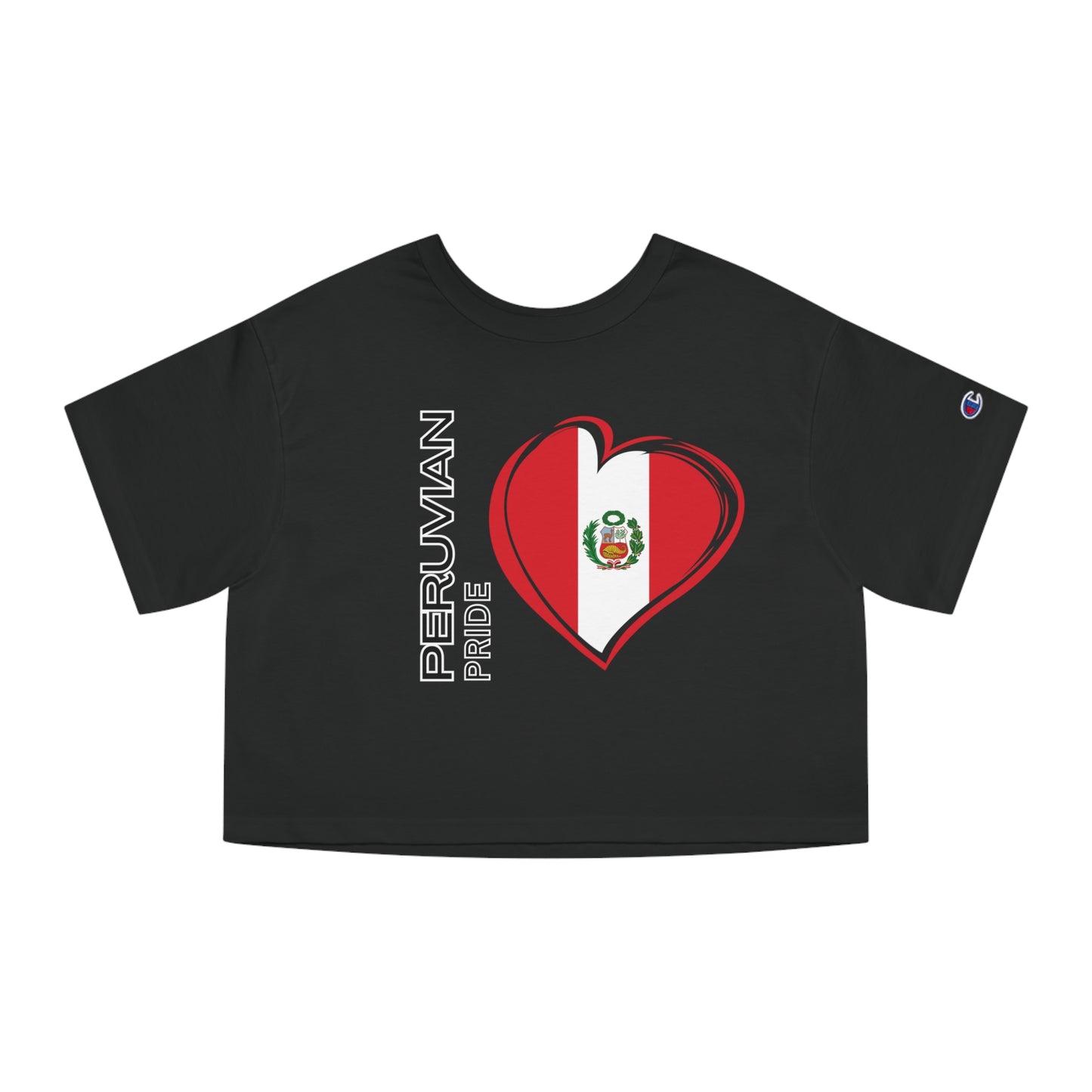 Best Champion Peruvian Cropped T-Shirt "Peruvian Flag Pride"