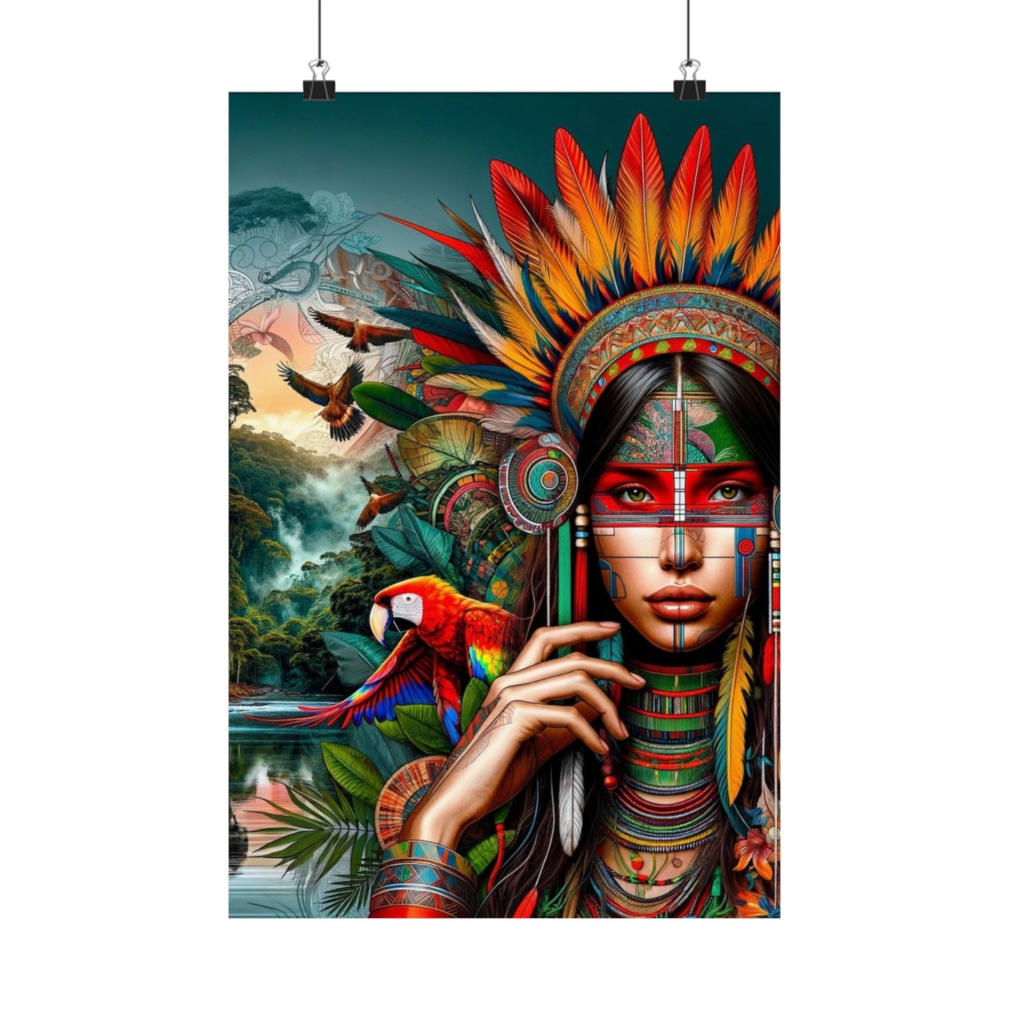 Peruvian Ashaninka Inspired Matte Posters