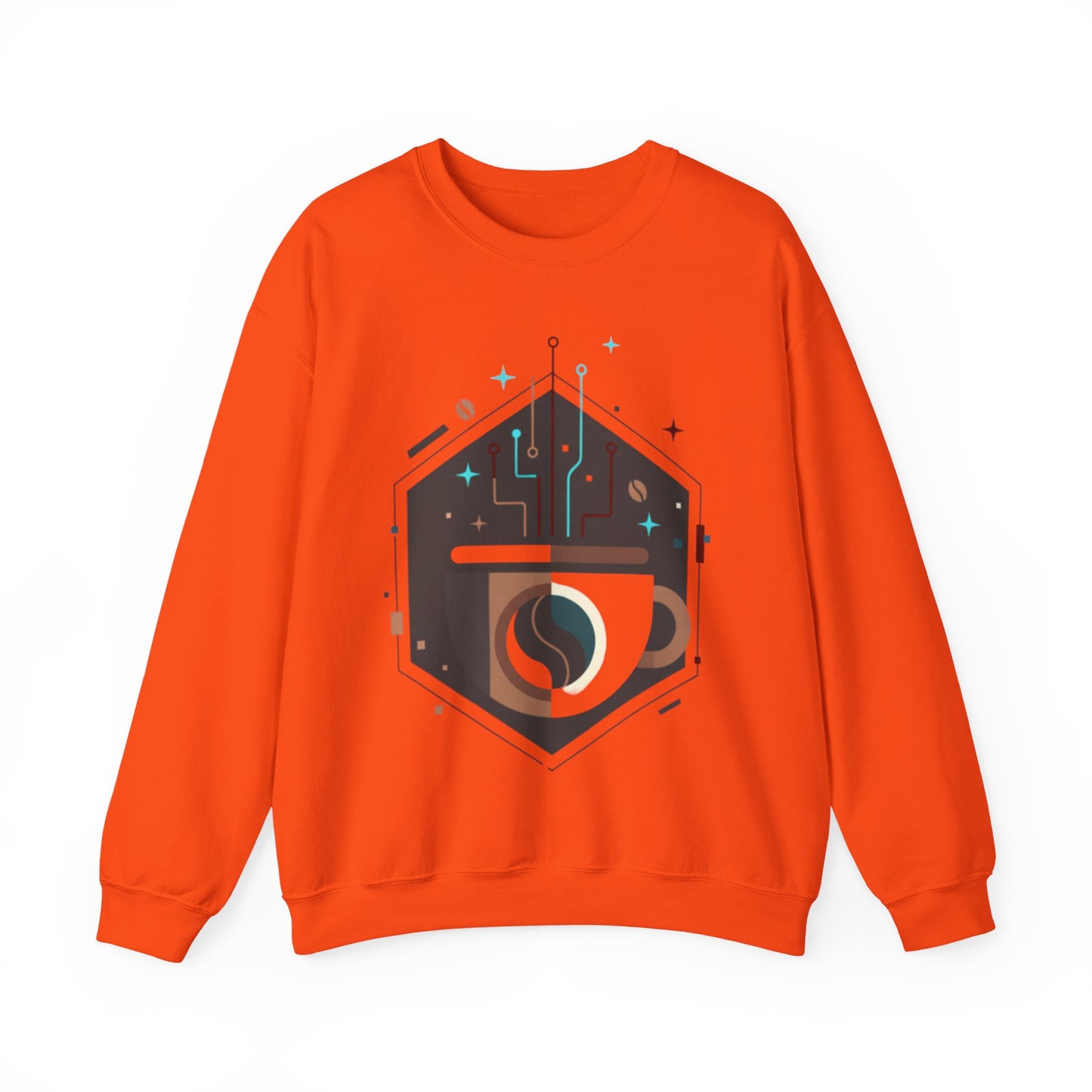 ⚡☕ Tech Coffee Circuit Sweatshirt USA | Eco-Friendly Unisex Coffee Sweater