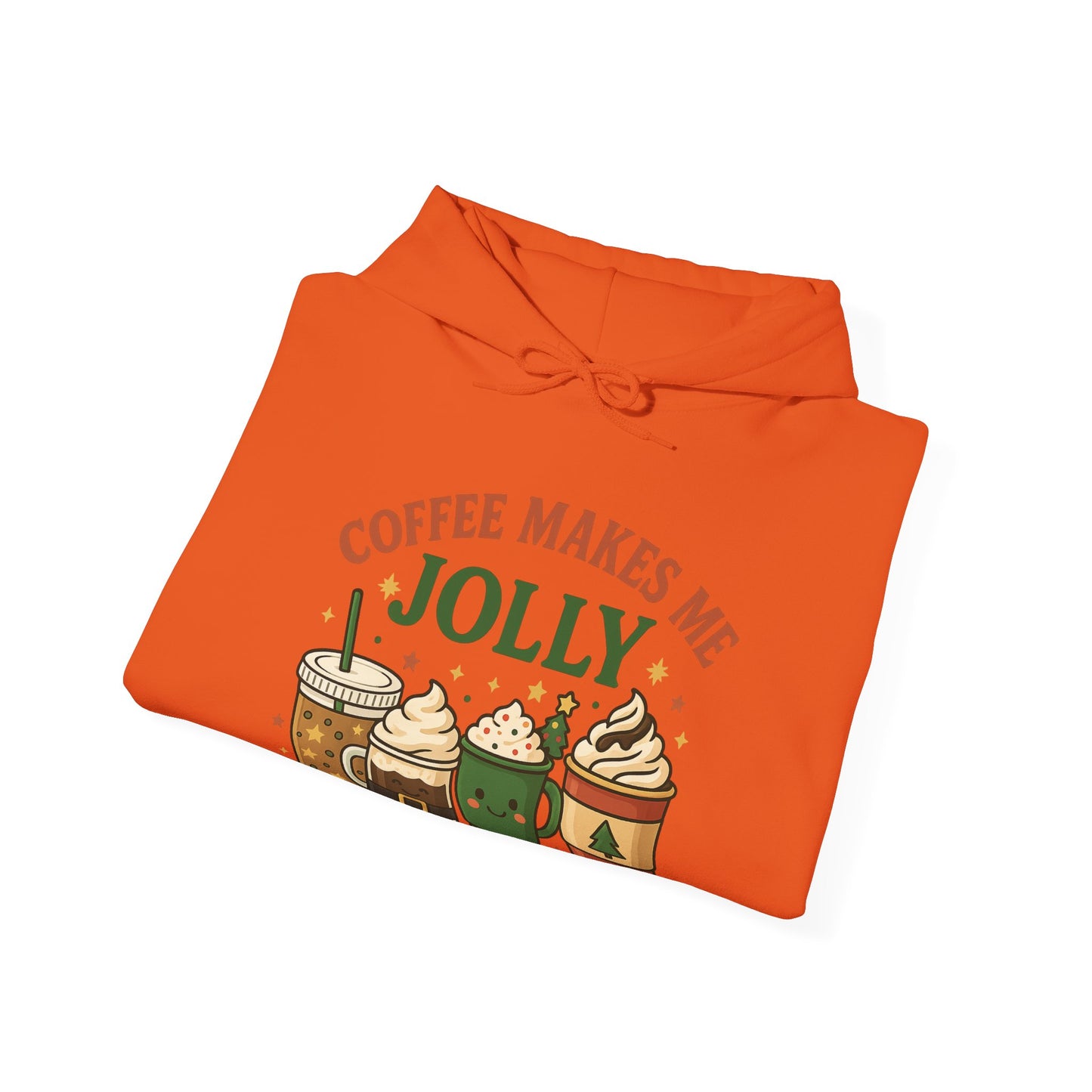 Coffee Makes Me Jolly Hoodie USA π β Unisex Holiday Coffee Hoodie for Coffee Lovers