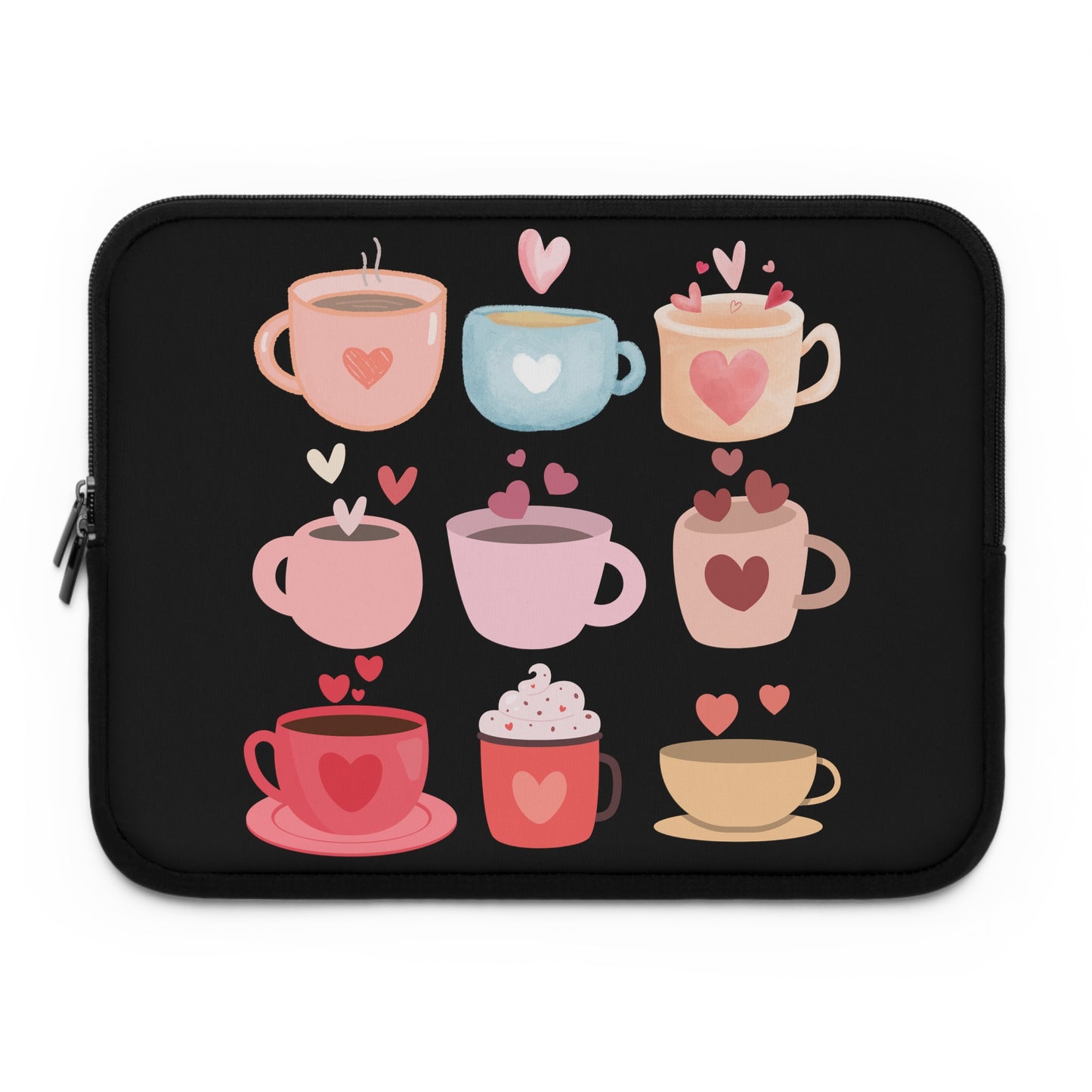 Best Coffee Laptop Sleeve "Coffee Mugs Heart"