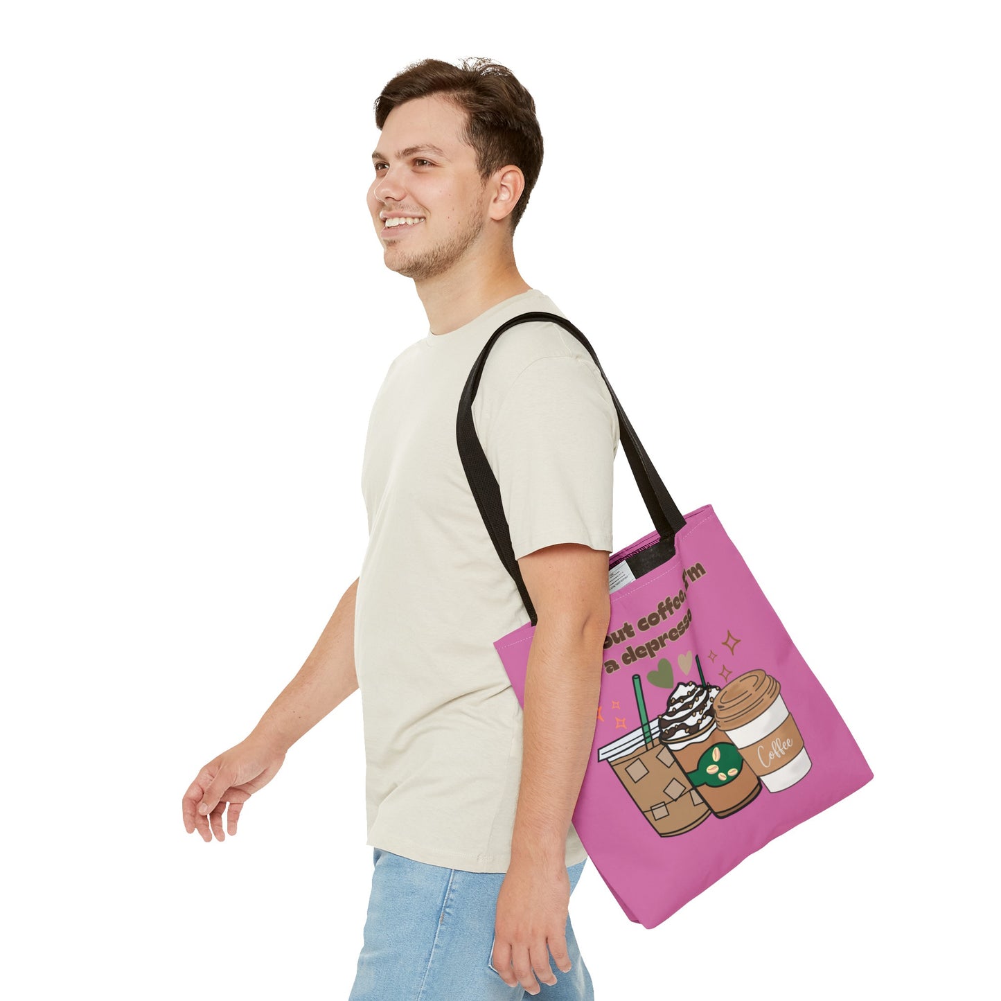 Best Coffee Tote Bag "Without coffee, I'm a Depresso"