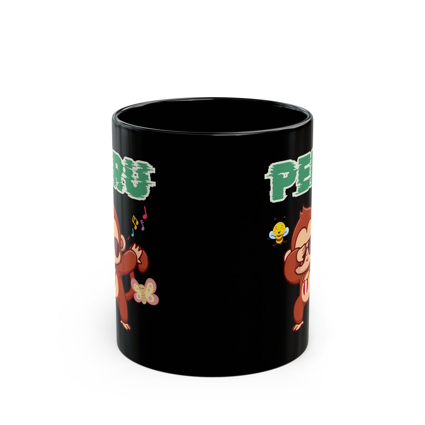 Best Peruvian Coffee Black Mug (11oz, 15oz) "Peru Jungle Party"