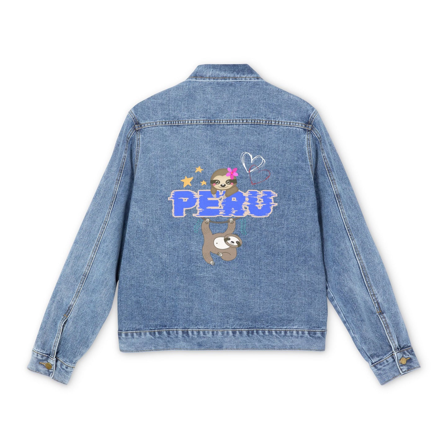Best Peruvian Men's Denim Jacket "PERU Jungle Love"