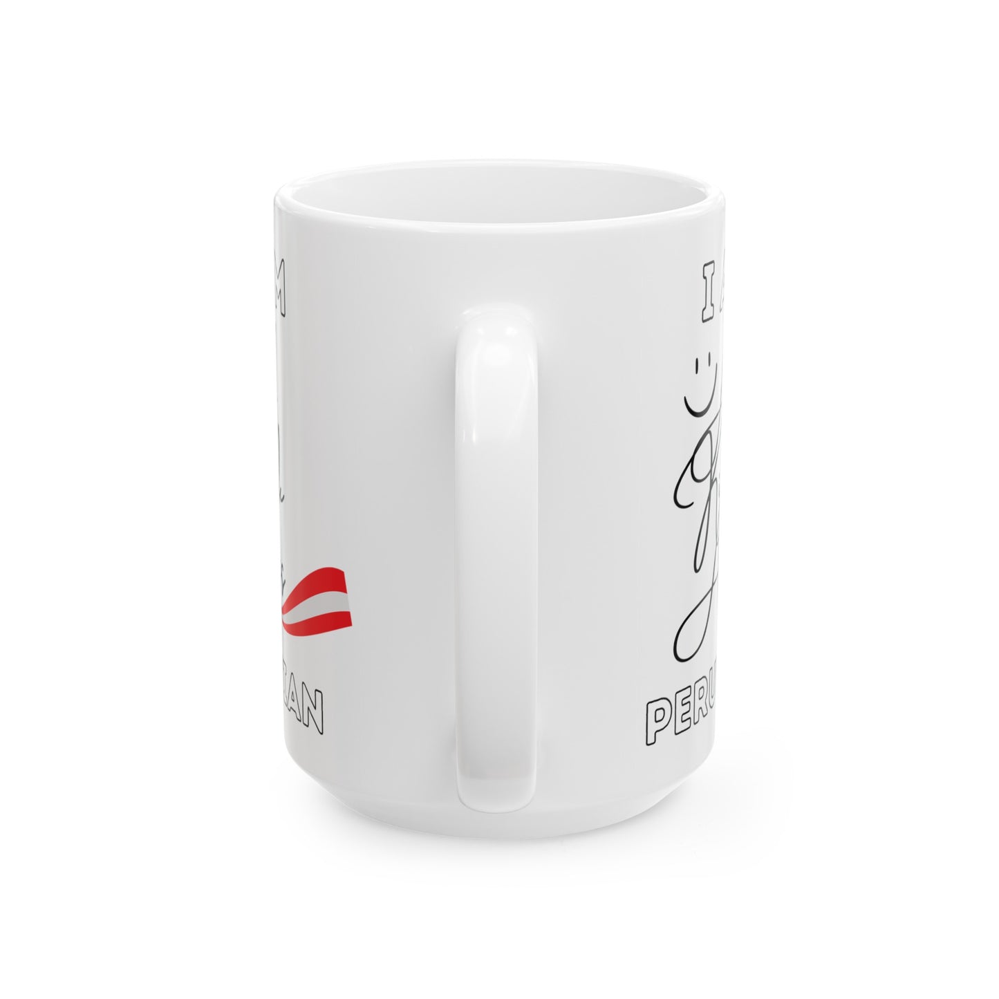 Best Peruvian Ceramic Coffee Mug, (11oz, 15oz) "Peruvian Kick Ass"