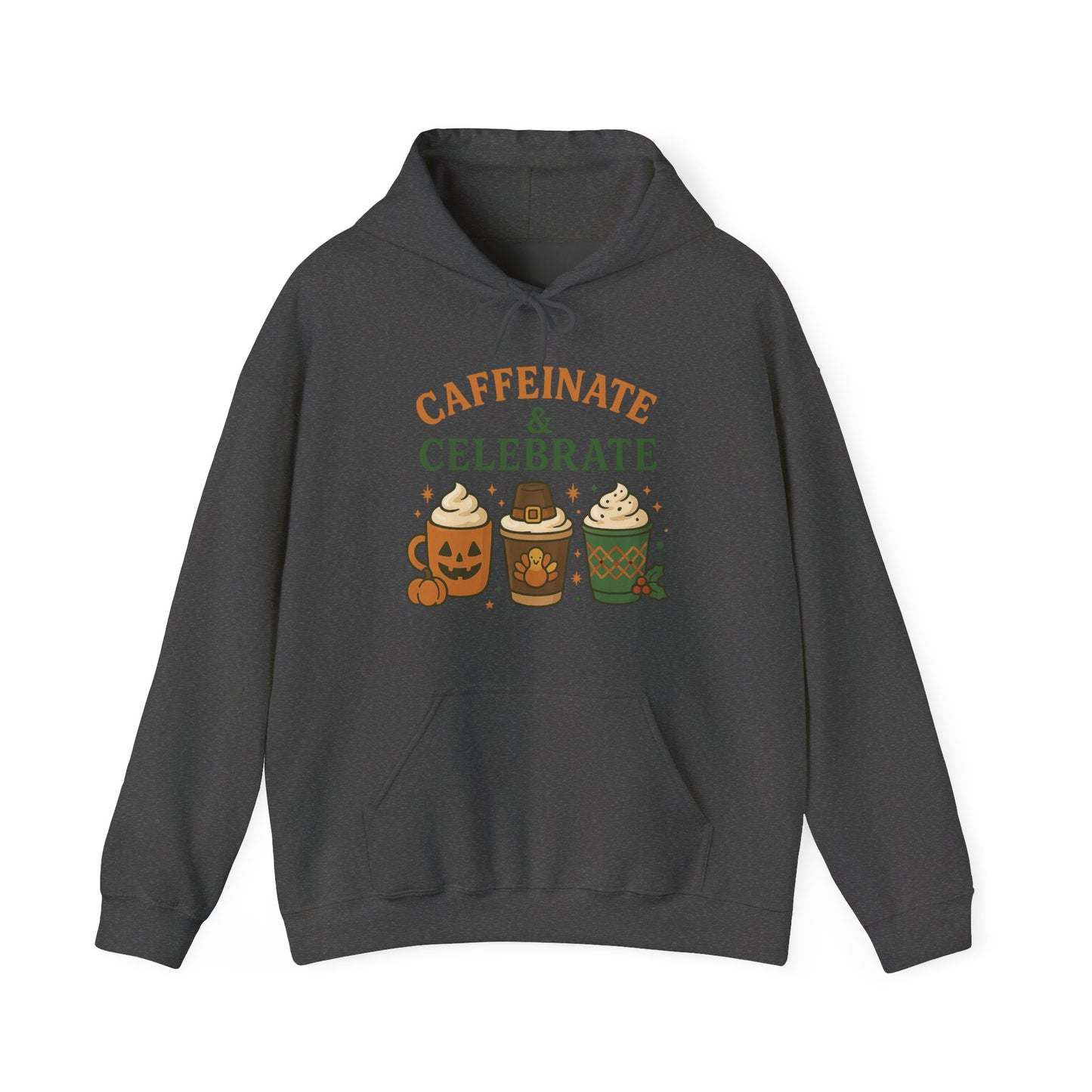 Caffeinate & Celebrate Hoodie USA ππ¦π β Unisex Holiday Coffee Hoodie