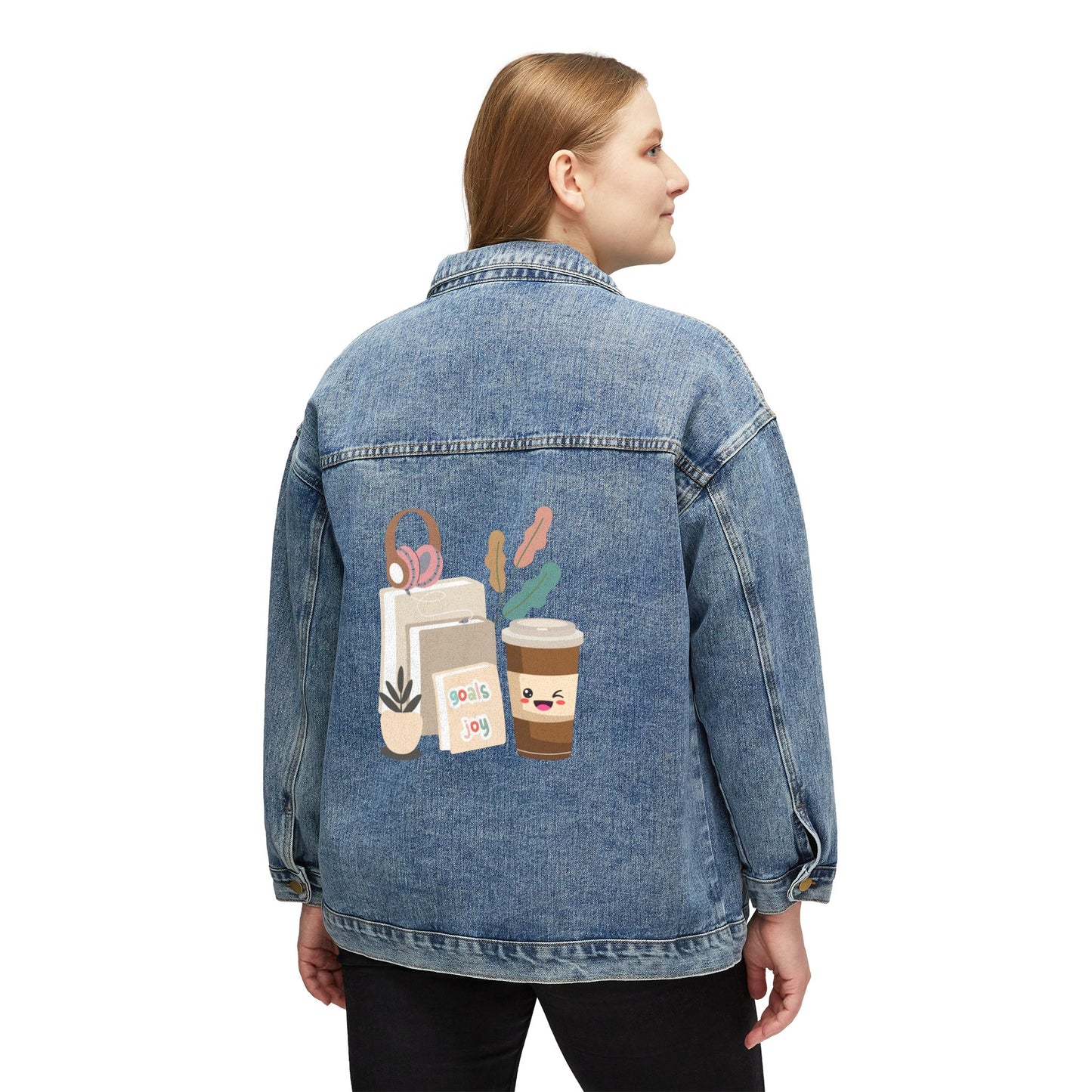 👖☕ Coffee Goals Denim Jacket USA | Women’s Relaxed Fit Coffee Lover Jacket
