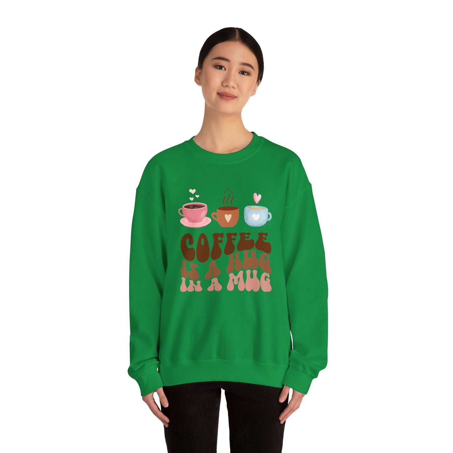 ☕ Coffee Is a Hug in a Mug Sweatshirt USA | Cozy Unisex Sweater