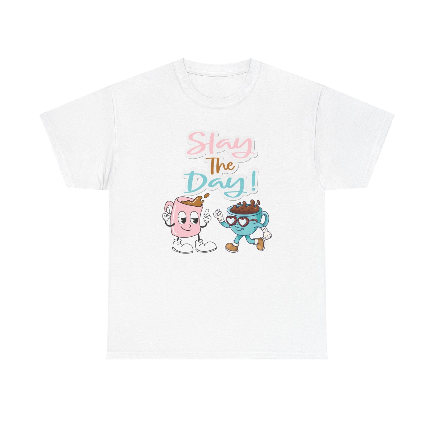 Best Unisex Coffee Tee That's Serving Motivation: Pastel Power Brew 'Slay the Day'