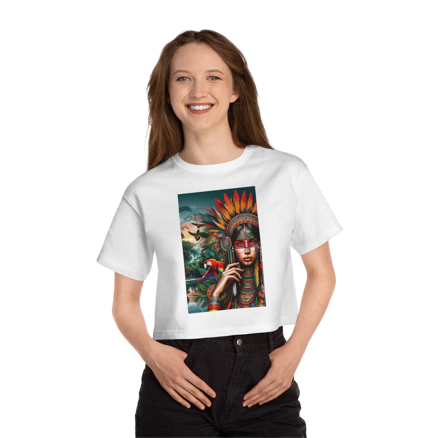 Champion Peruvian Cropped T-Shirt "Ashaninka Girl"